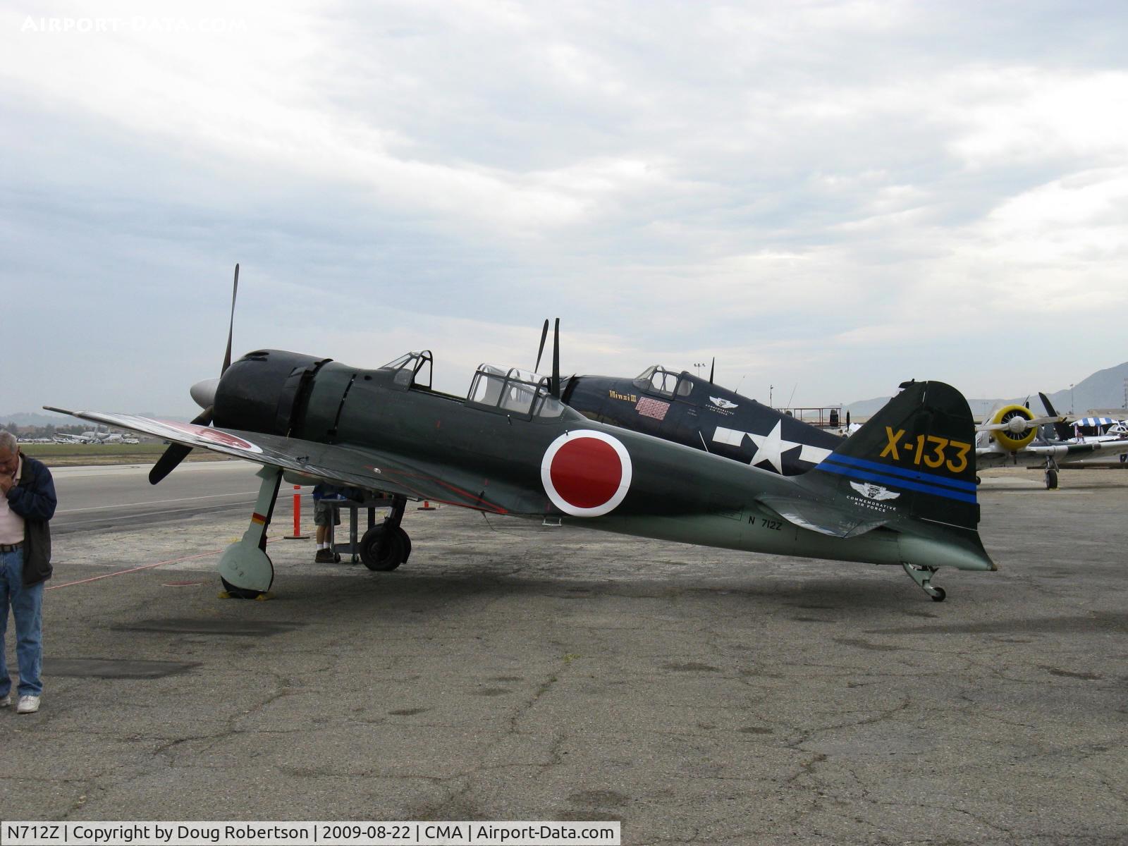 N712Z, 1942 Mitsubishi A6M3 Reisen (Zero) C/N 3869, 1942 Mitsubishi A6M-3 ZERO SEN 'Zeke' Model 22, P&W R-1830 for original Nakajima NK1F Sakae 21 radial of 1,130 Hp