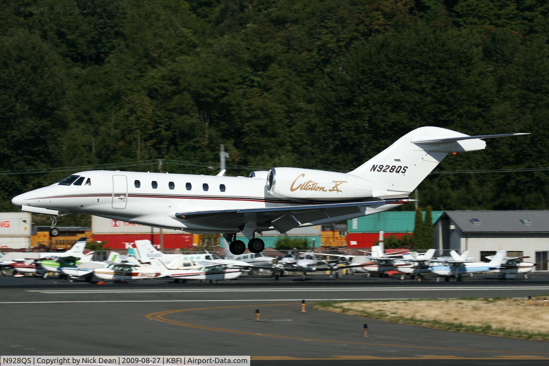 N928QS, 2008 Cessna 750 Citation X Citation X C/N 750-0288, KBFI