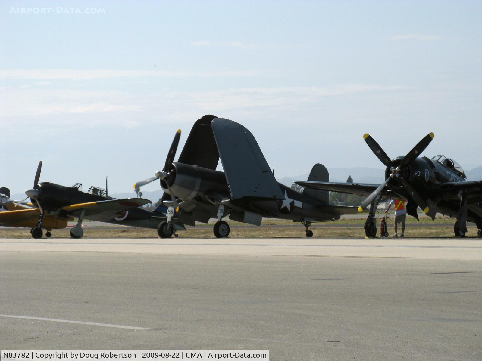 N83782, 1942 Vought F4U-1 Corsair C/N 3884 (Bu 17799), 1942 Chance Vought/Maloney F4U-1A CORSAIR, P&W R-2800 Double Wasp 2,450 Hp with wings folded