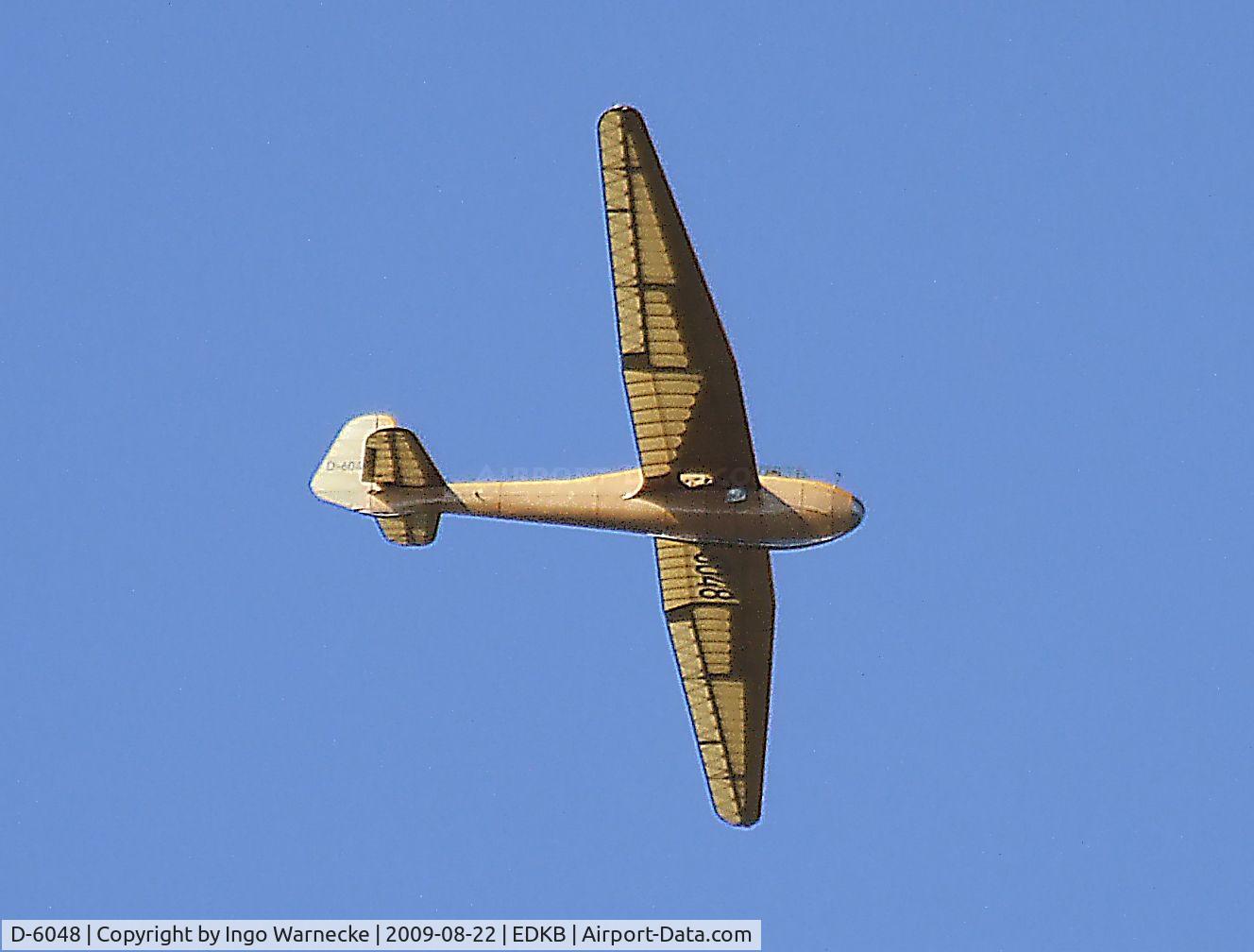D-6048, 2000 DFS Kranich II C/N 01, Jacobs / DFS Kranich II (built/reconstructed by the Osnabrücker Verein für Luftfahrt) in flight at the Bonn-Hangelar centennial jubilee airshow