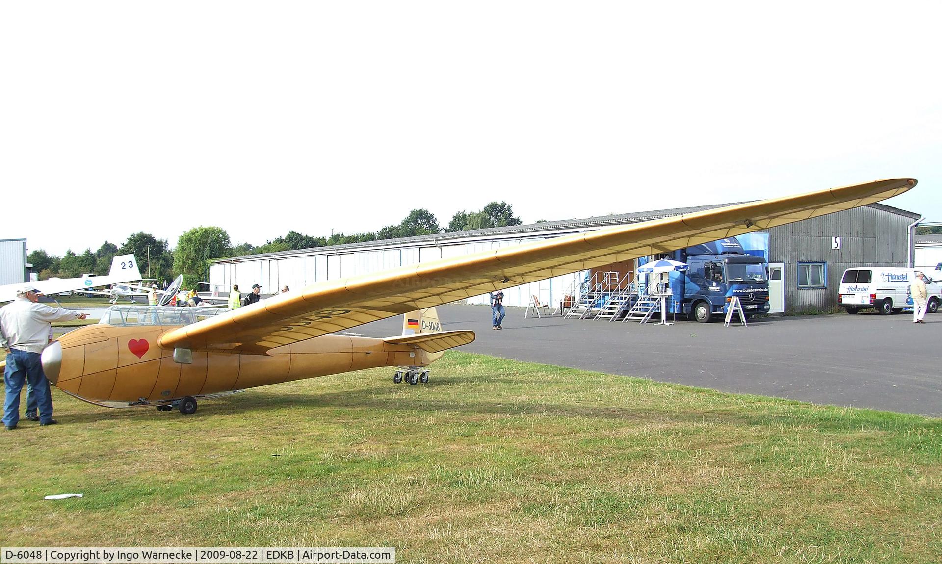 D-6048, 2000 DFS Kranich II C/N 01, Jacobs / DFS Kranich II (built/reconstructed by the Osnabrücker Verein für Luftfahrt) at the Bonn-Hangelar centennial jubilee airshow