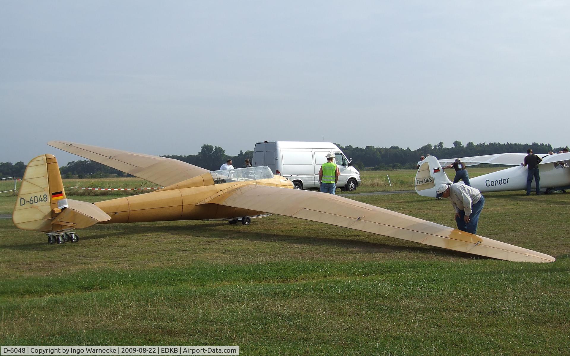 D-6048, 2000 DFS Kranich II C/N 01, Jacobs / DFS Kranich II (built/reconstructed by the Osnabrücker Verein für Luftfahrt) at the Bonn-Hangelar centennial jubilee airshow