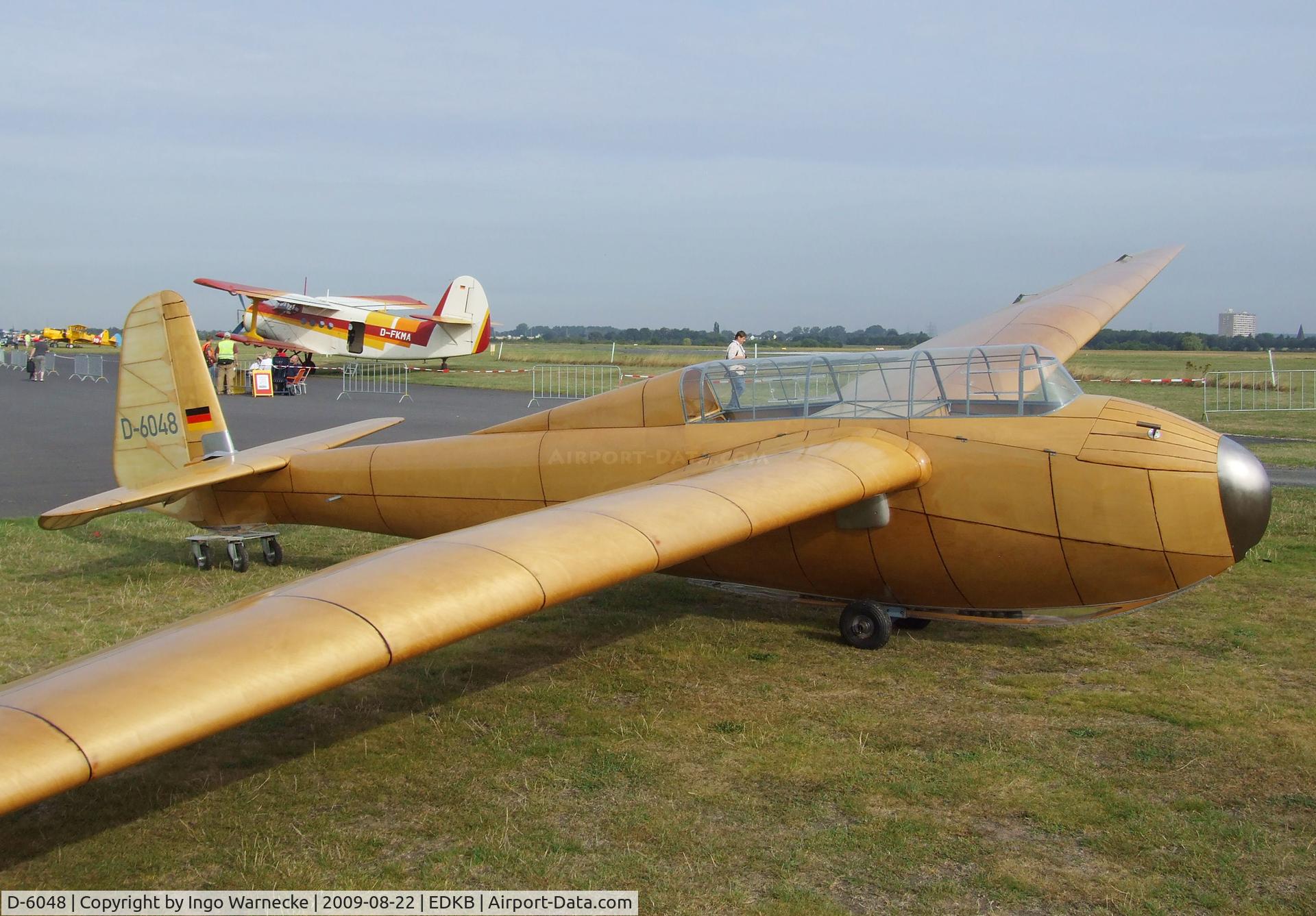 D-6048, 2000 DFS Kranich II C/N 01, Jacobs / DFS Kranich II (built/reconstructed by the Osnabrücker Verein für Luftfahrt) at the Bonn-Hangelar centennial jubilee airshow