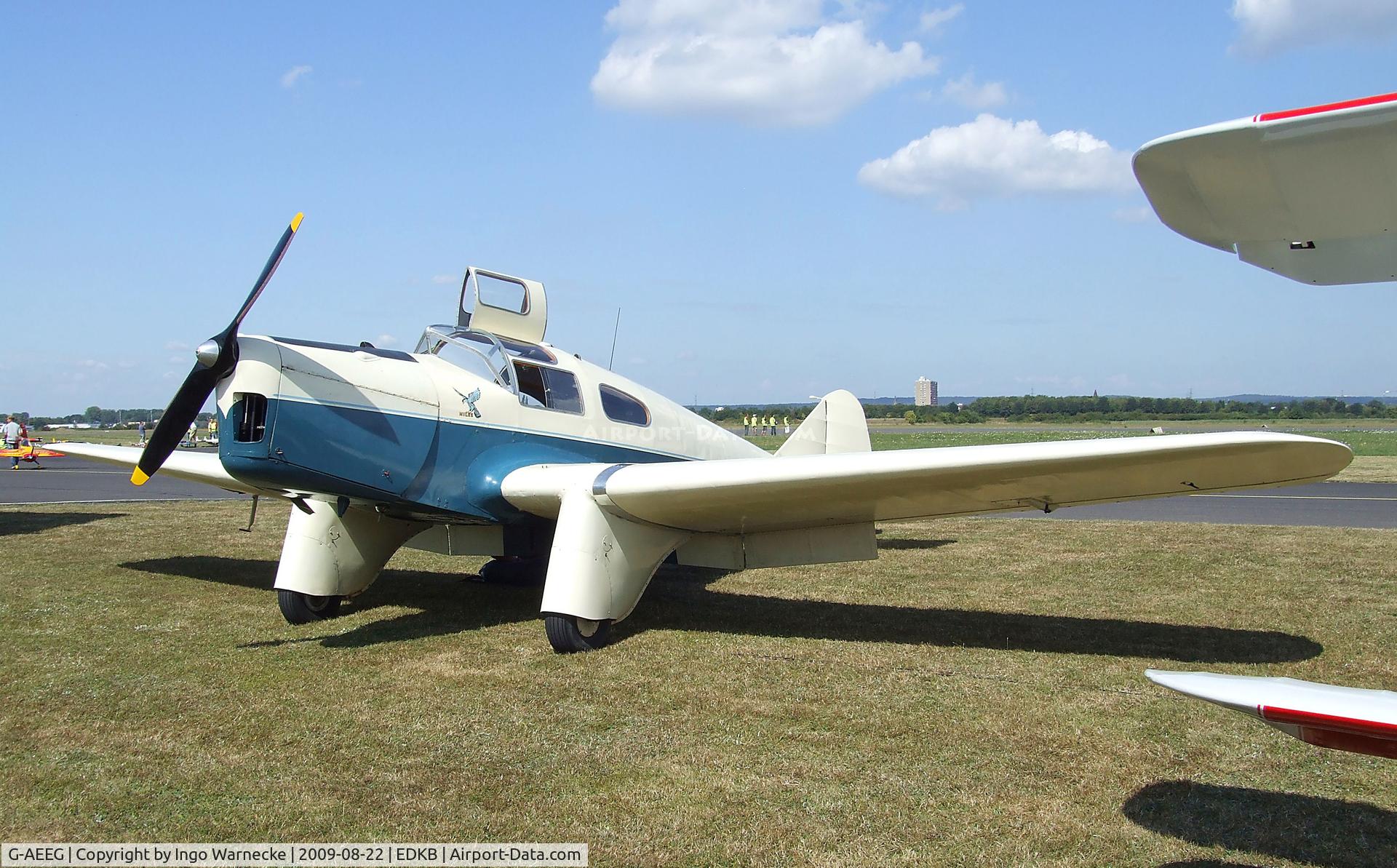 G-AEEG, 1936 Miles M-3A Falcon Major C/N 216, Miles M.3A Falcon at the Bonn-Hangelar centennial jubilee airshow