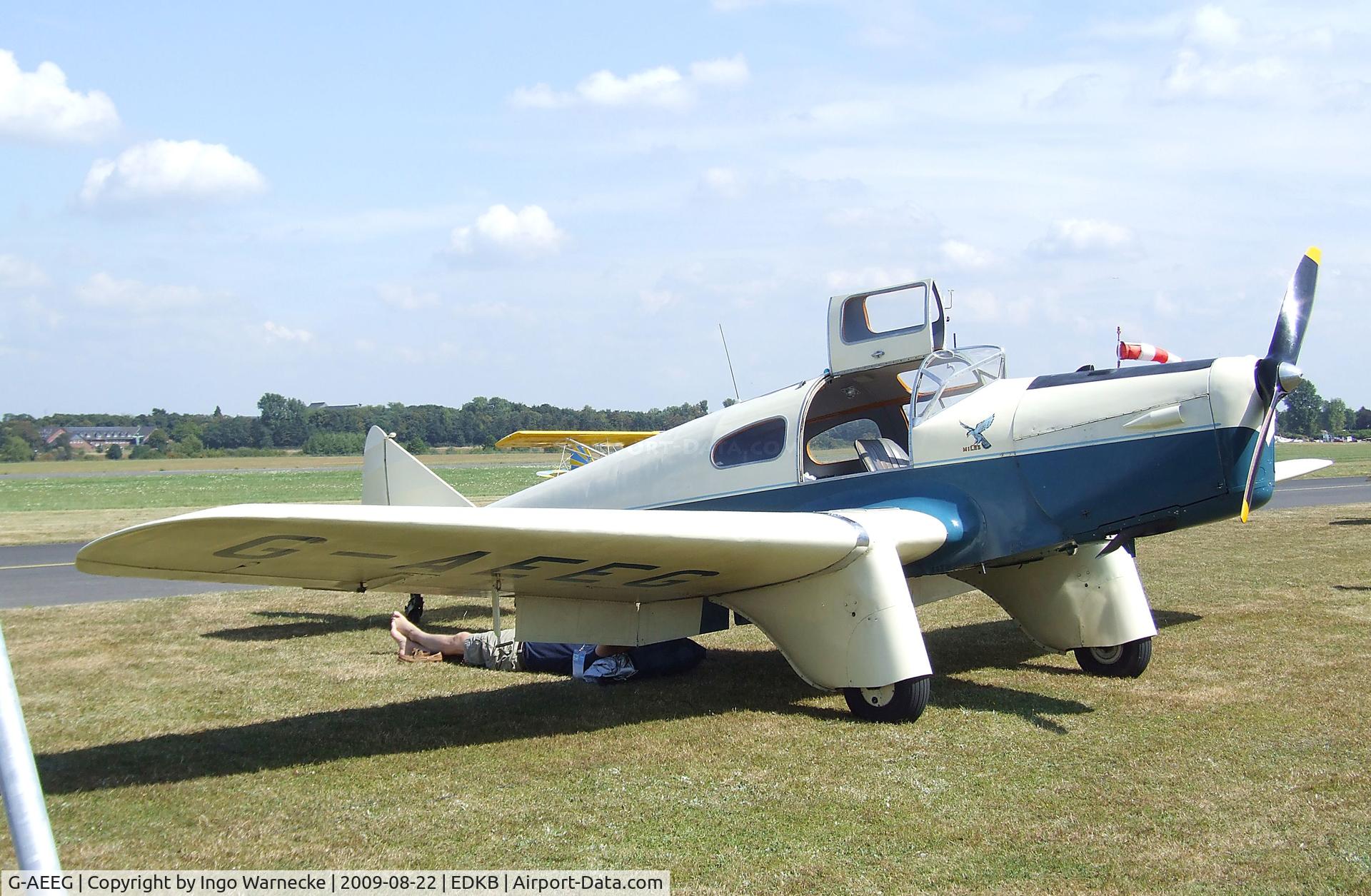 G-AEEG, 1936 Miles M-3A Falcon Major C/N 216, Miles M.3A Falcon at the Bonn-Hangelar centennial jubilee airshow