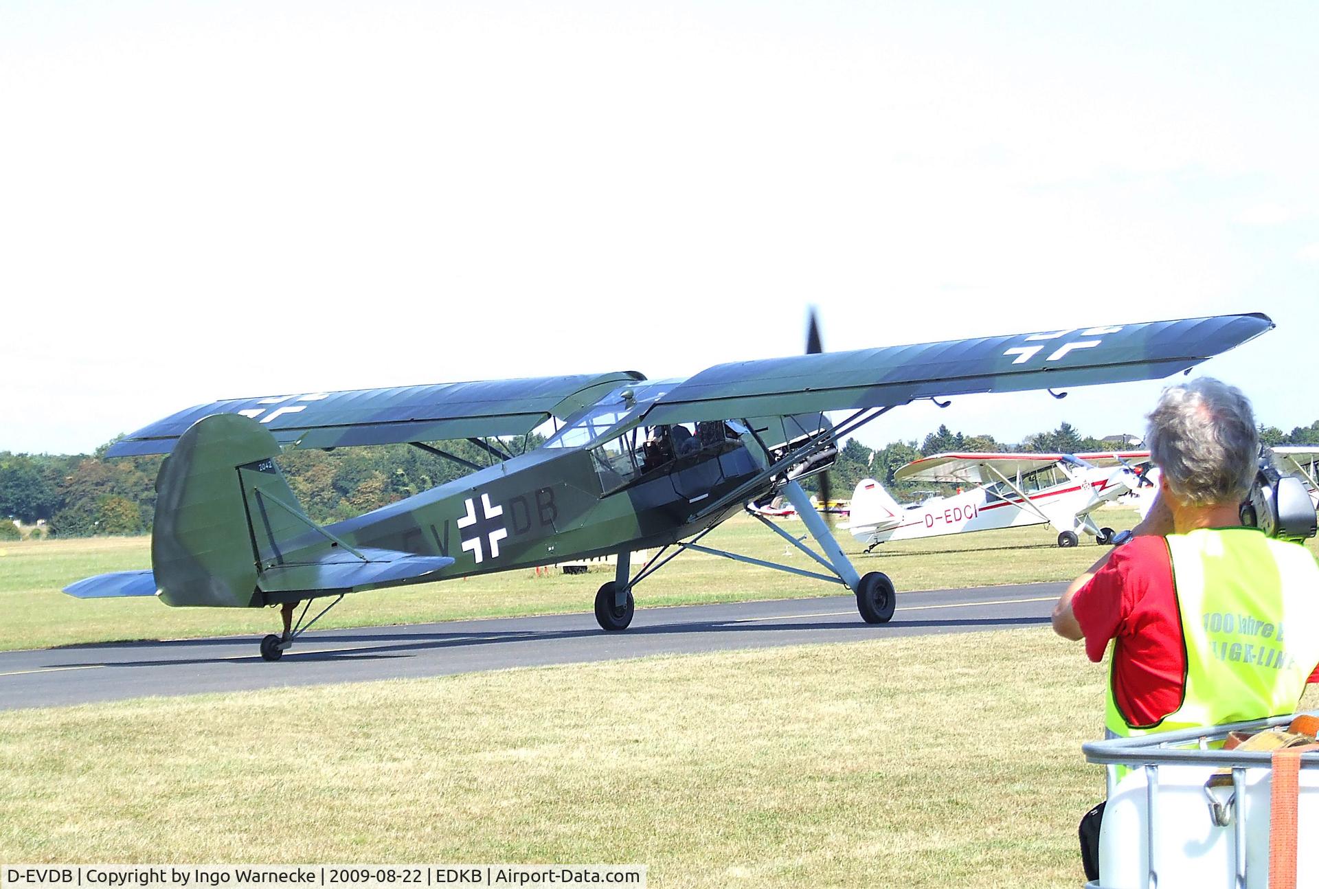 D-EVDB, 1944 Fieseler Fi-156C-7 Storch C/N 2042, Fieseler Fi 156 Storch at the Bonn-Hangelar centennial jubilee airshow