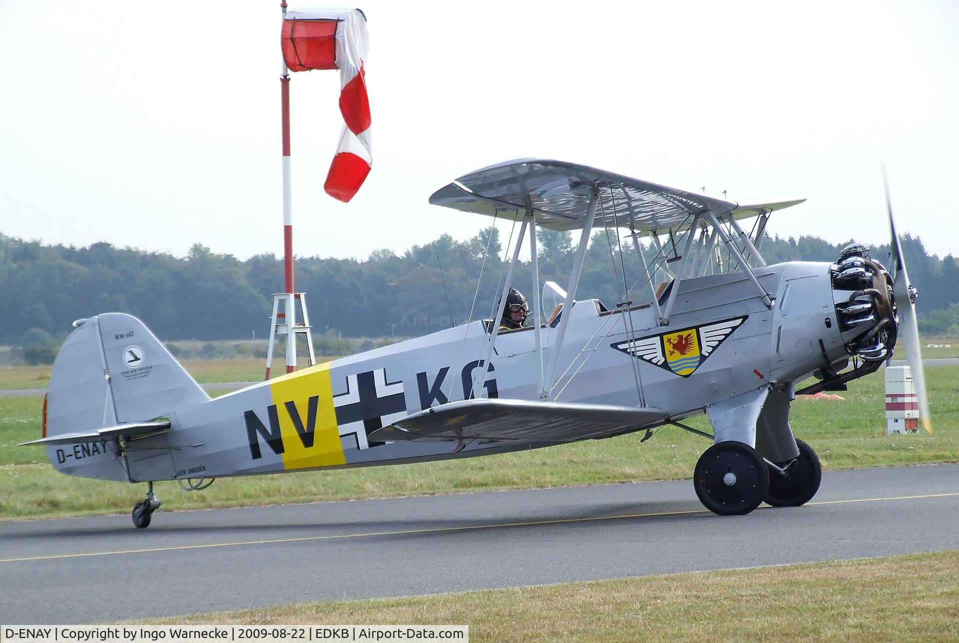 D-ENAY, 1940 Focke-Wulf Sk12 Stieglitz (Fw-44J) C/N 45, Focke-Wulf Fw 44J Stieglitz at the Bonn-Hangelar centennial jubilee airshow