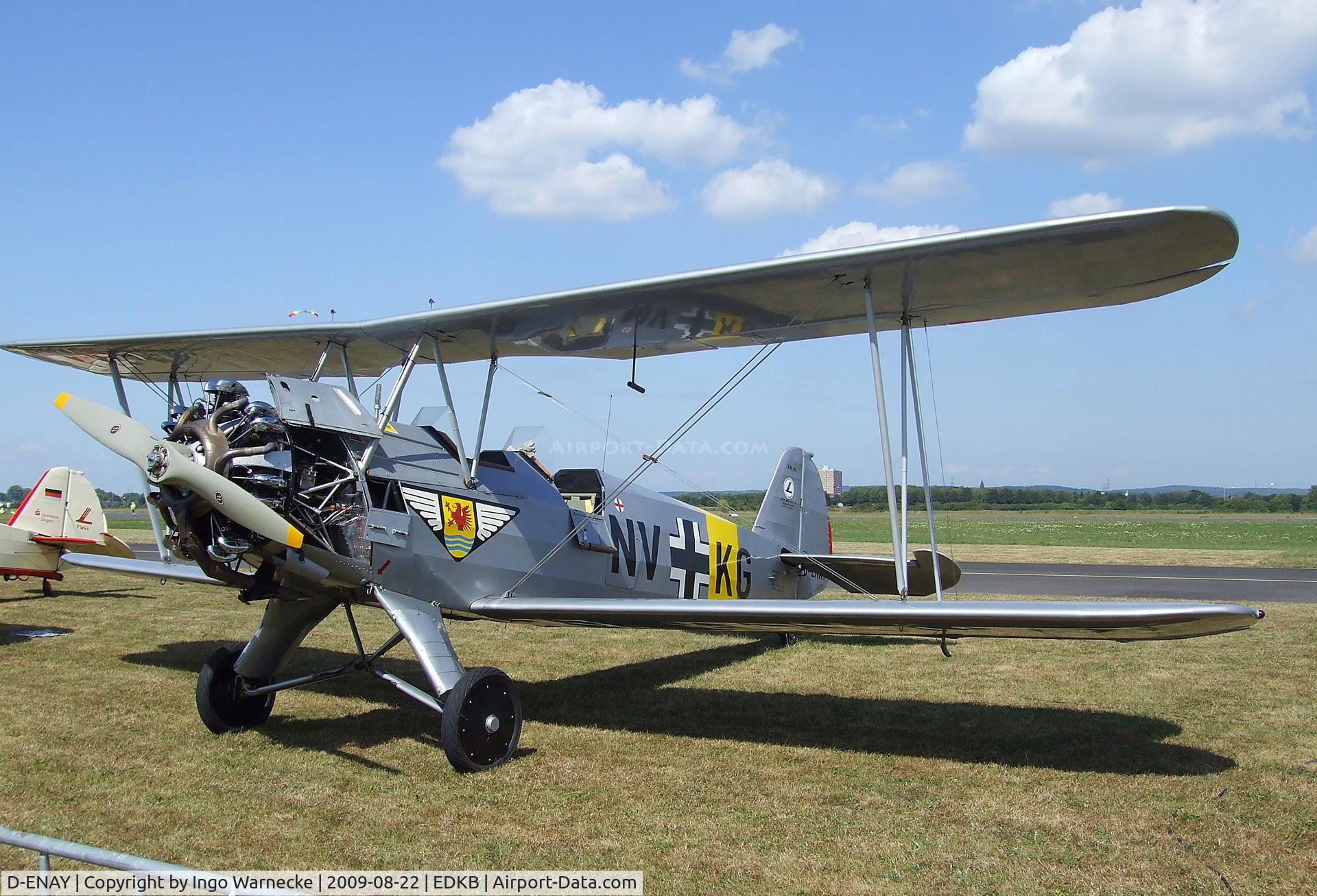 D-ENAY, 1940 Focke-Wulf Sk12 Stieglitz (Fw-44J) C/N 45, Focke-Wulf Fw 44J Stieglitz at the Bonn-Hangelar centennial jubilee airshow