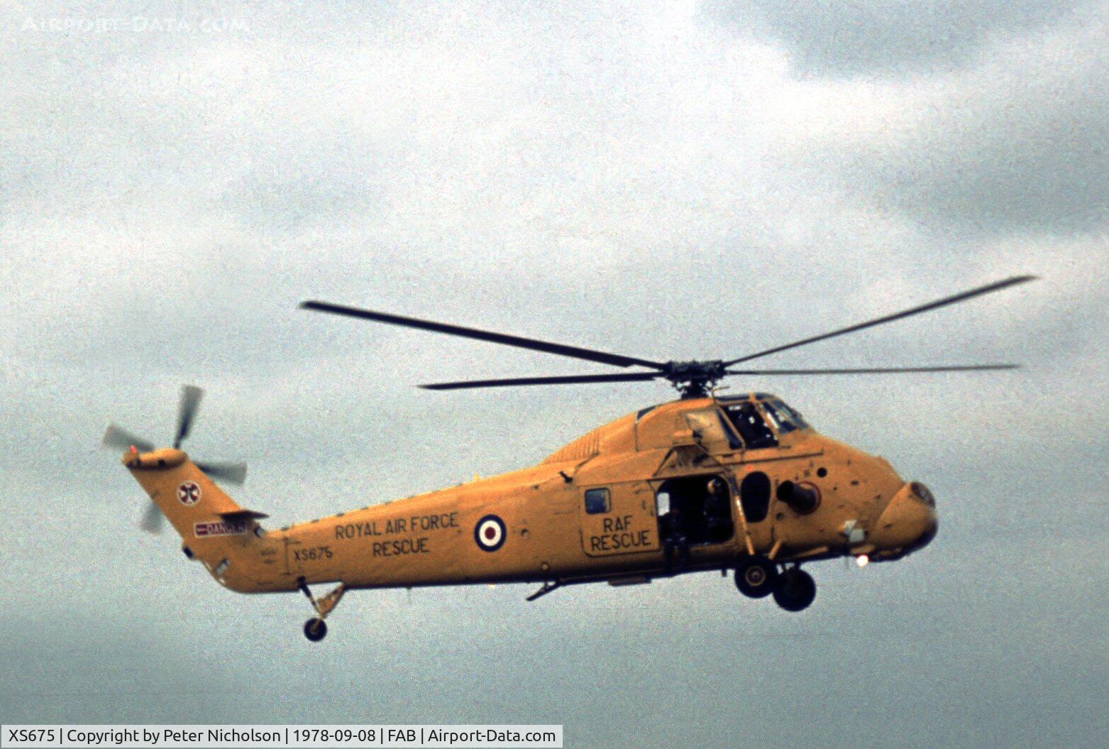 XS675, 1965 Westland Wessex HC.2 C/N WA.194, Wessex HC.2 of 22 Squadron was present at the 1978 Farnborough Airshow.