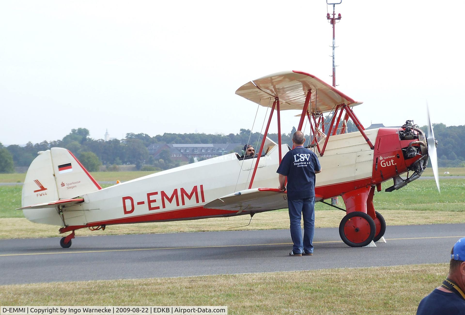 D-EMMI, 1941 Focke-Wulf Fw-44J Stieglitz C/N 667, Focke-Wulf Fw 44J Stieglitz at the Bonn-Hangelar centennial jubilee airshow