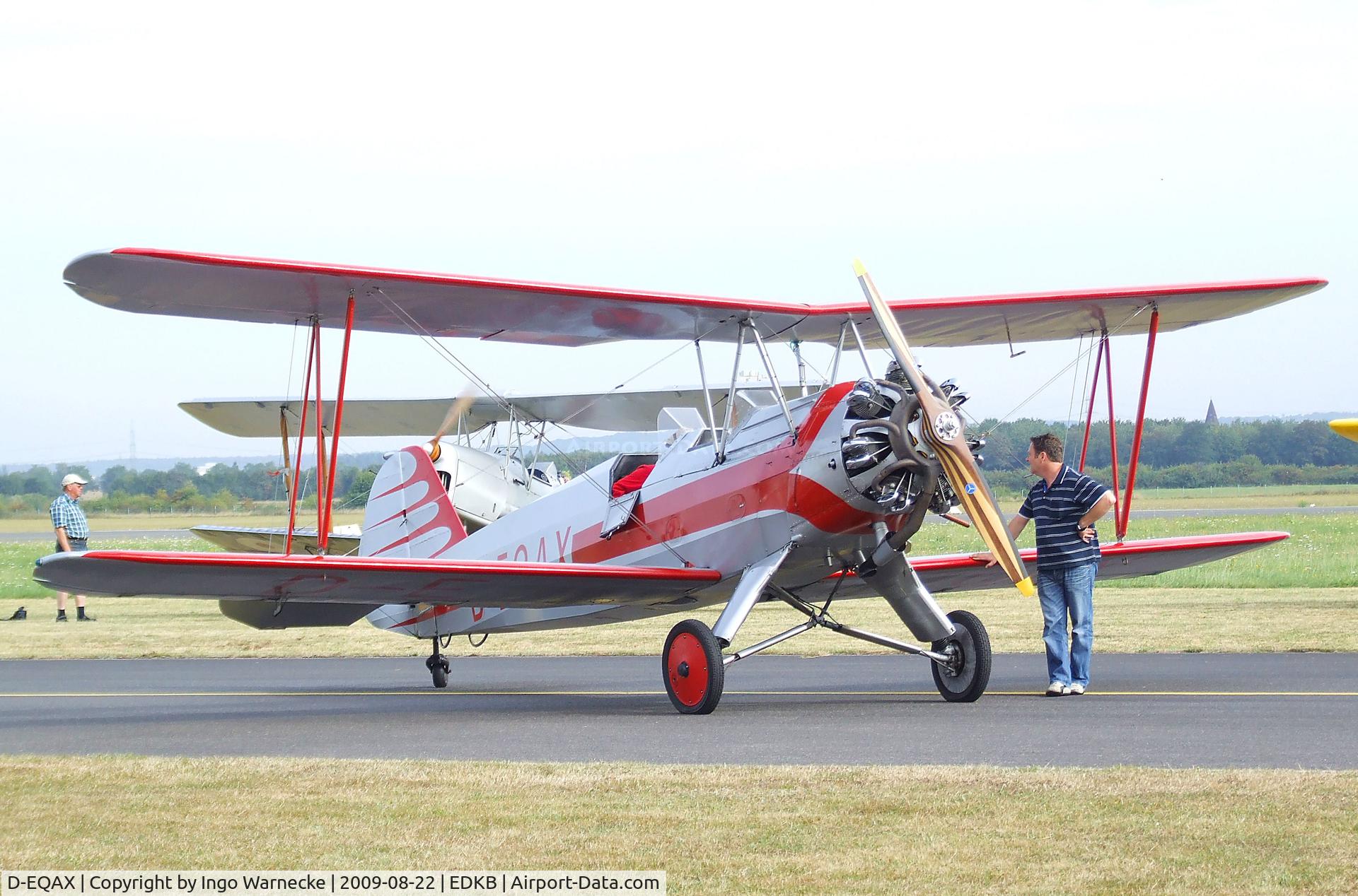 D-EQAX, 1936 Focke-Wulf Sk12 Stieglitz (Fw-44J) C/N 1899, Focke-Wulf Fw 44J Stieglitz at the Bonn-Hangelar centennial jubilee airshow