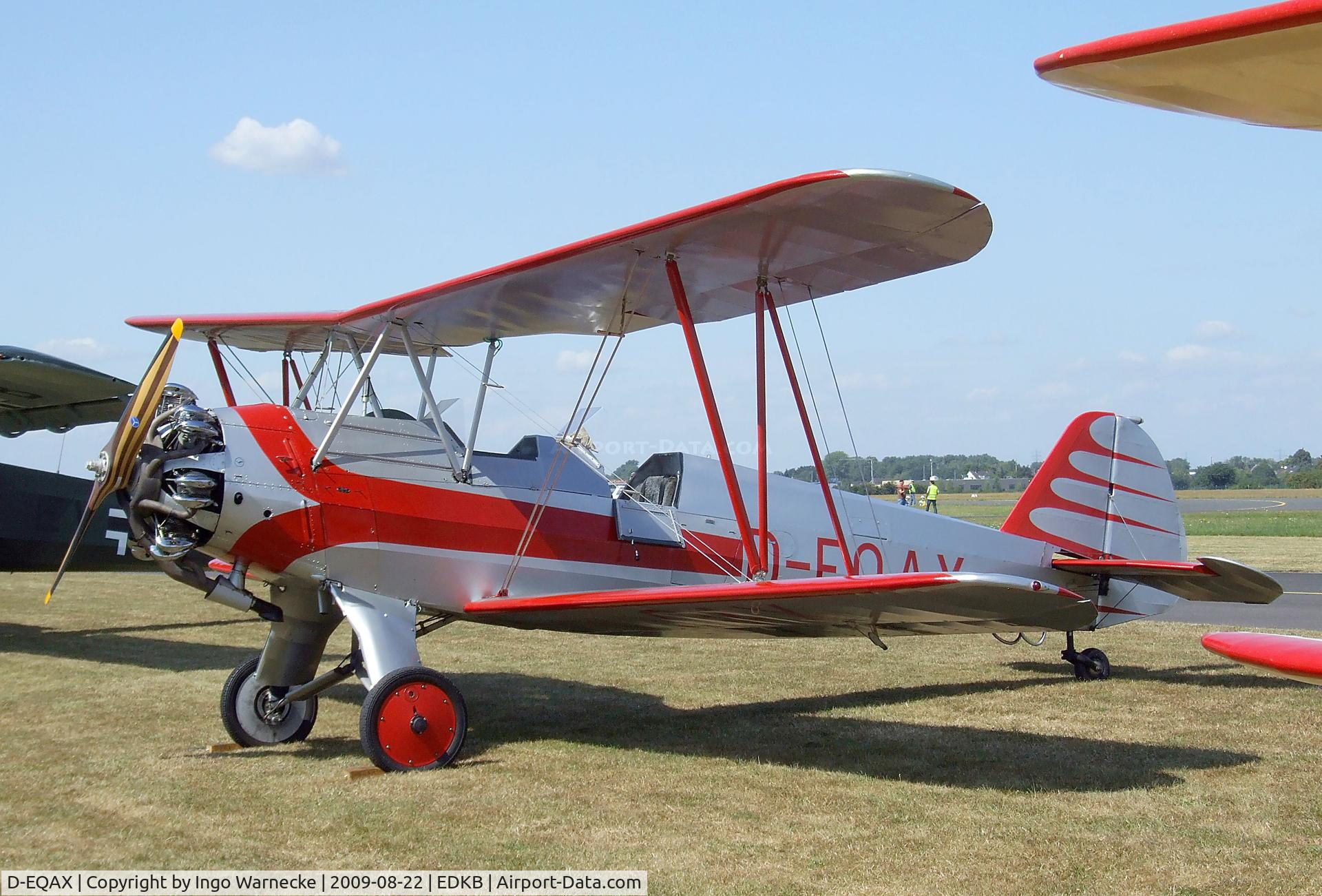 D-EQAX, 1936 Focke-Wulf Sk12 Stieglitz (Fw-44J) C/N 1899, Focke-Wulf Fw 44J Stieglitz at the Bonn-Hangelar centennial jubilee airshow