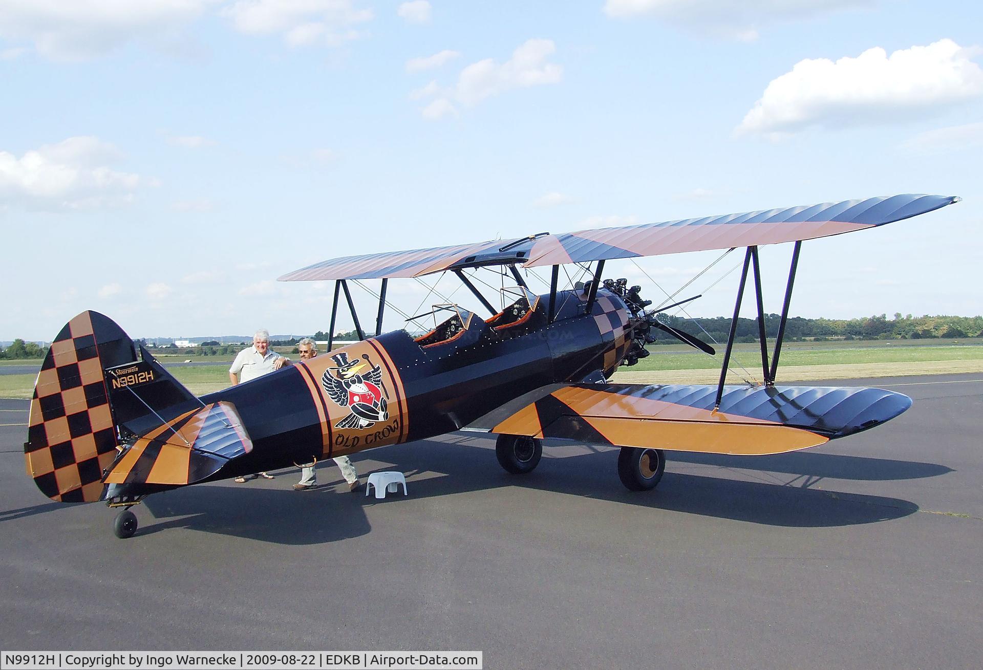 N9912H, 1943 Boeing N2S-3 Kaydet (B75N1) C/N 75-7213, Stearman B75N1 (N2S-3) at the Bonn-Hangelar centennial jubilee airshow