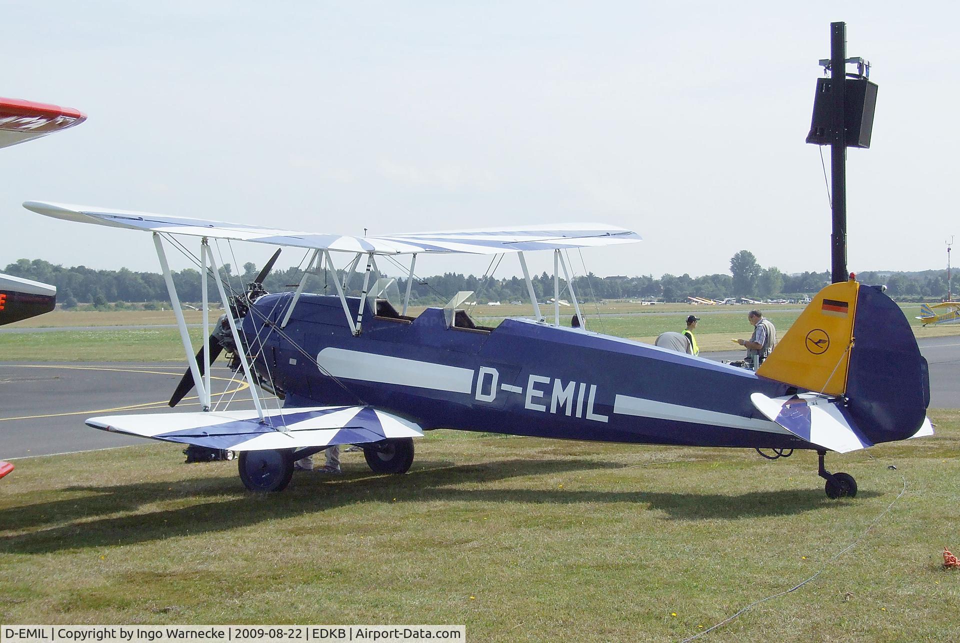 D-EMIL, 1938 Focke-Wulf Fw-44J Stieglitz C/N 114, Focke-Wulf Fw 44J Stieglitz at the Bonn-Hangelar centennial jubilee airshow