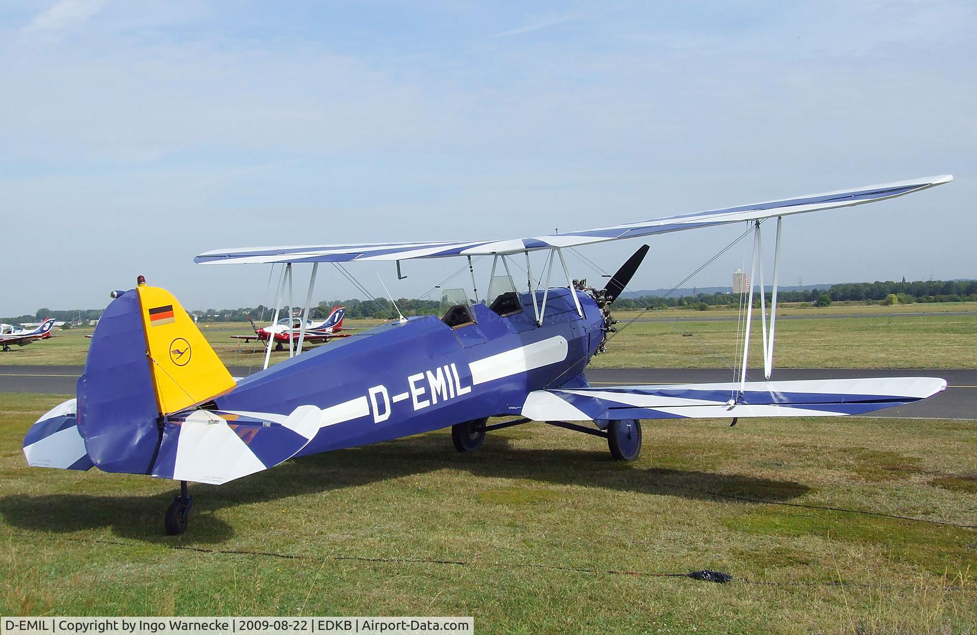 D-EMIL, 1938 Focke-Wulf Fw-44J Stieglitz C/N 114, Focke-Wulf Fw 44J Stieglitz at the Bonn-Hangelar centennial jubilee airshow