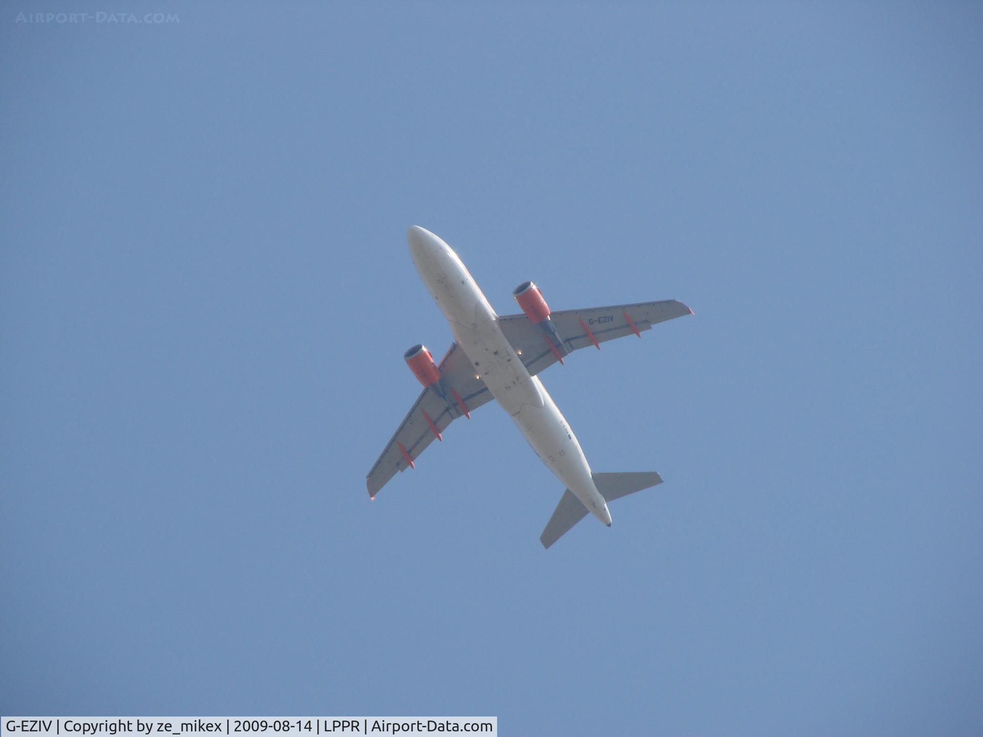 G-EZIV, 2005 Airbus A319-111 C/N 2565, passing over my house