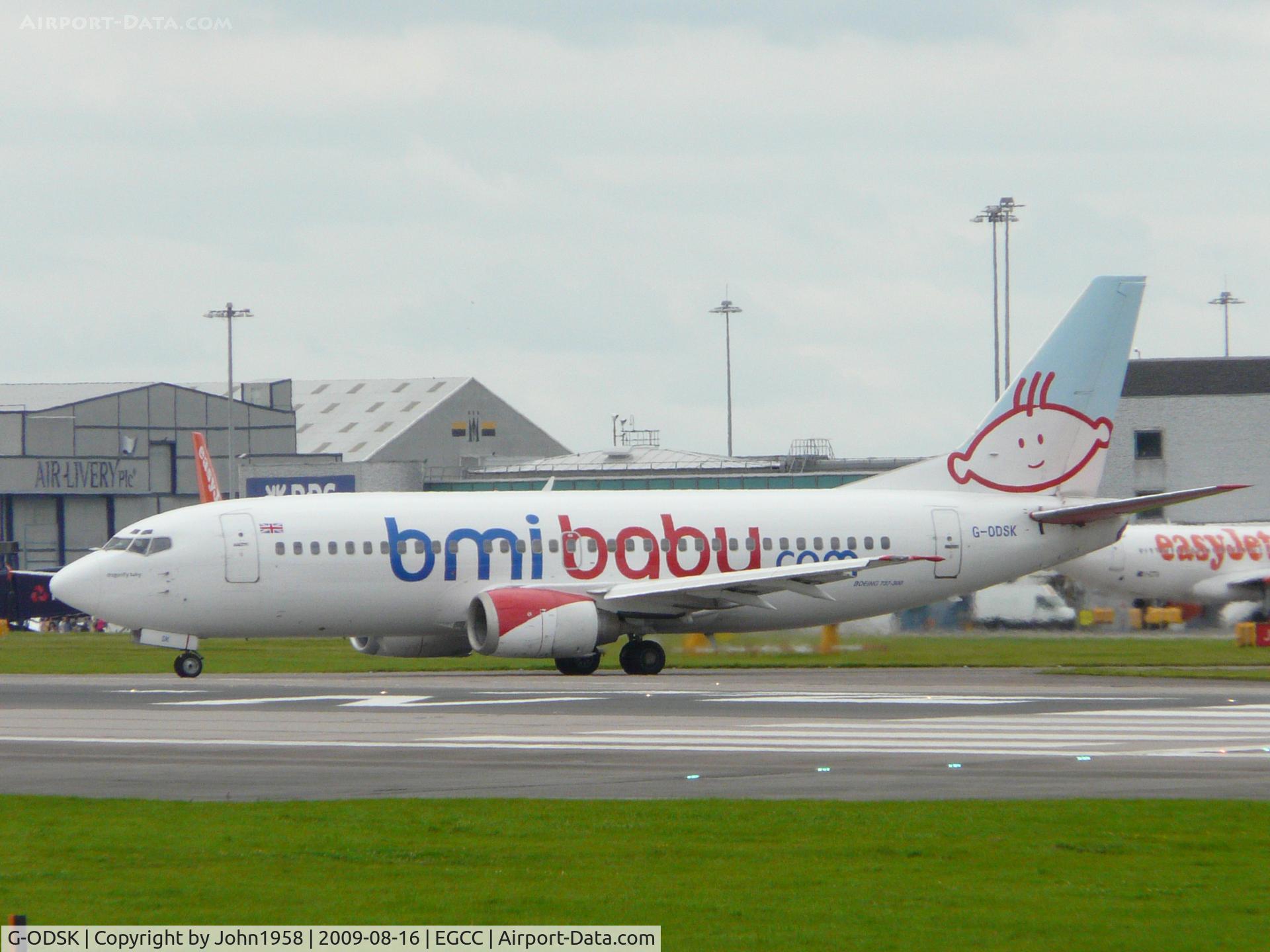 G-ODSK, 1997 Boeing 737-37Q C/N 28537, Lining up to depart