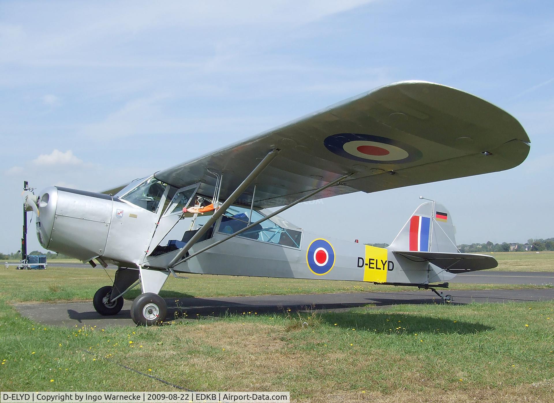 D-ELYD, 1950 Taylorcraft J Auster 5 C/N 1790, Taylorcraft Auster 5 at the Bonn-Hangelar centennial jubilee airshow