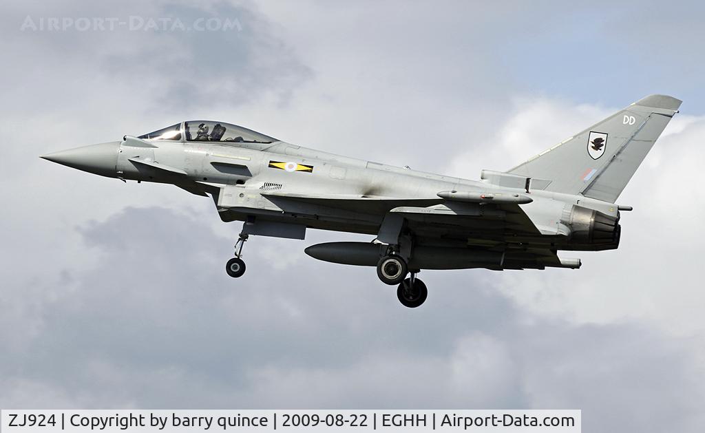 ZJ924, 2006 Eurofighter EF-2000 Typhoon FGR4 C/N 0077/BS015, TYPHOON FOF BOURNEMOUTH AIR SHOW