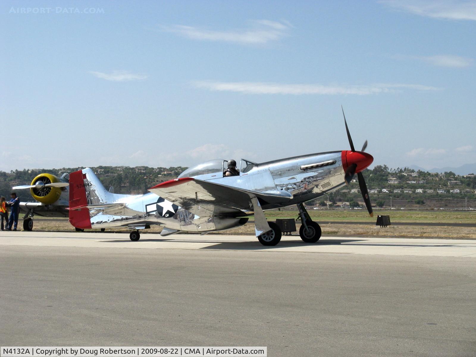 N4132A, 1944 North American P-51D Mustang C/N 122-40985, 1944 North American/Aero Classics P-51D MUSTANG, Rolls Royce V-1650-7 Merlin 1,695 Hp, Limited class, taxi