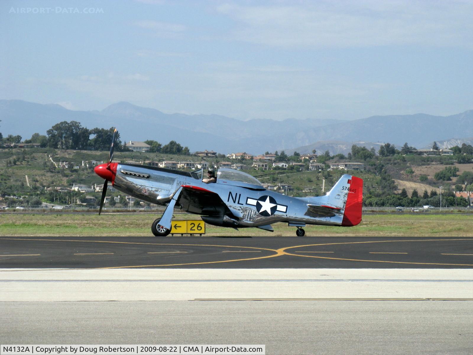 N4132A, 1944 North American P-51D Mustang C/N 122-40985, 1944 North American/Aero Classics P-51D MUSTANG, Rolls Royce V-1650-7 Merlin 1,695 Hp, Limited class, taxi