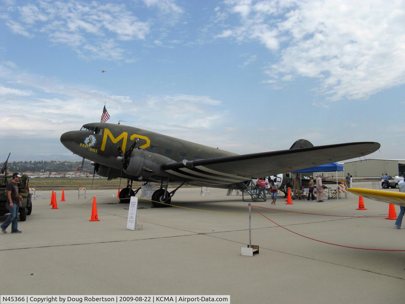 N45366, 1943 Douglas C-53D-DO Skytrooper (DC-3A) C/N 11757, 1943 Douglas C-53D SKYTROOPER 'D-DAY DOLL', two Curtiss-Wright R-1820-56 1,200 Hp each