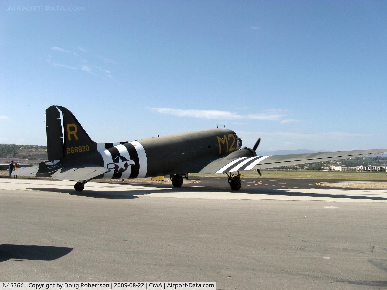 N45366, 1943 Douglas C-53D-DO Skytrooper (DC-3A) C/N 11757, 1943 Douglas C-53D SKYTROOPER 'D-DAY DOLL', two Curtiss-Wright R-1820-56 1,200 Hp each, taxi