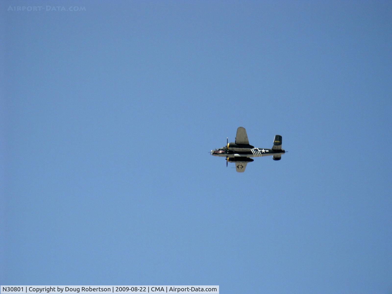N30801, 1944 North American TB-25N Mitchell C/N 108-34076, 1944 North American TB-25N MITCHELL 'Executive Sweet', two Wright Cyclone R-2600s 1,700 Hp each, airshow fly by