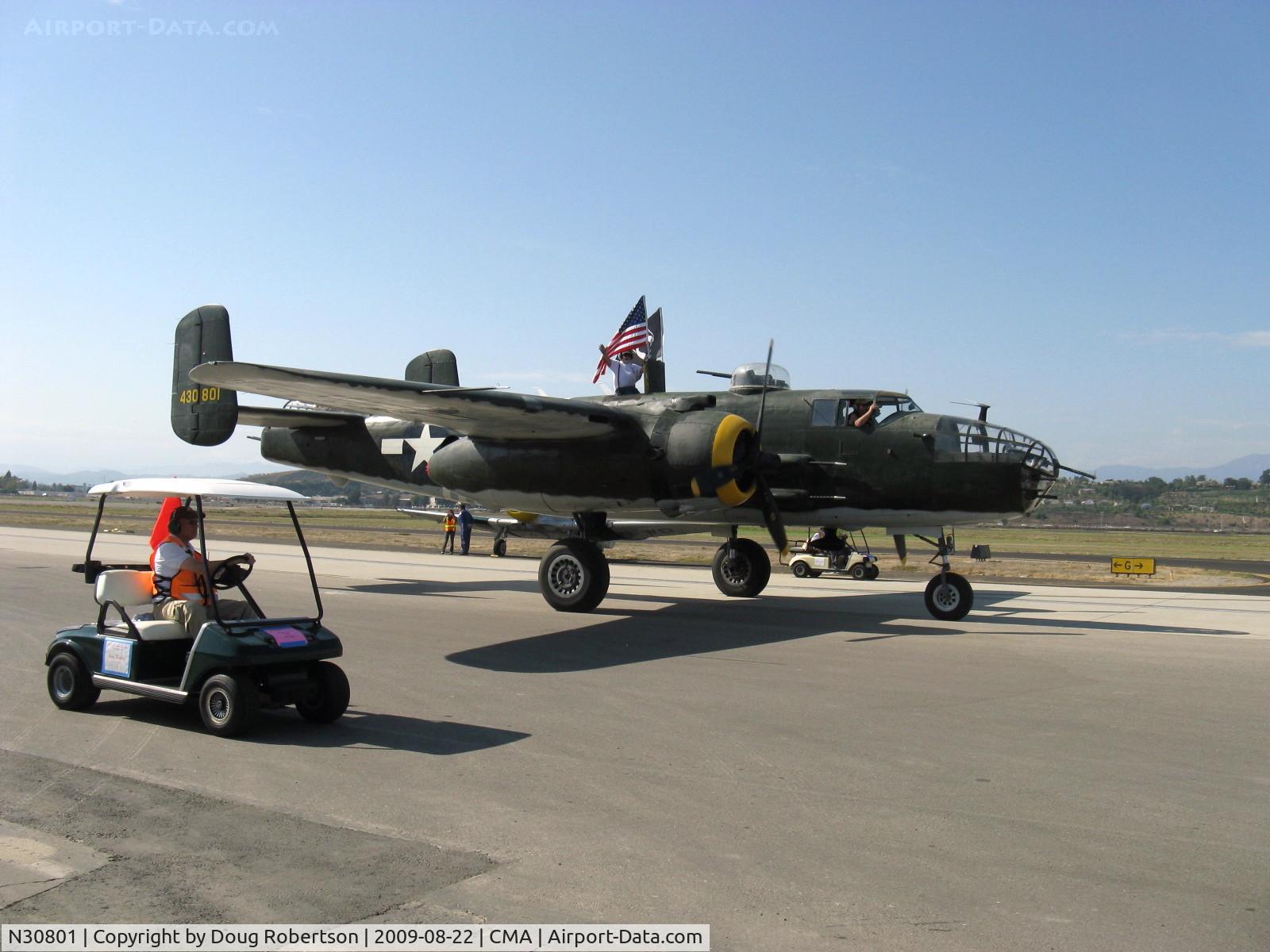 N30801, 1944 North American TB-25N Mitchell C/N 108-34076, 1944 North American TB-25N MITCHELL 'Executive Sweet', two Wright Cyclone R-2600s 1,700 Hp each, taxi