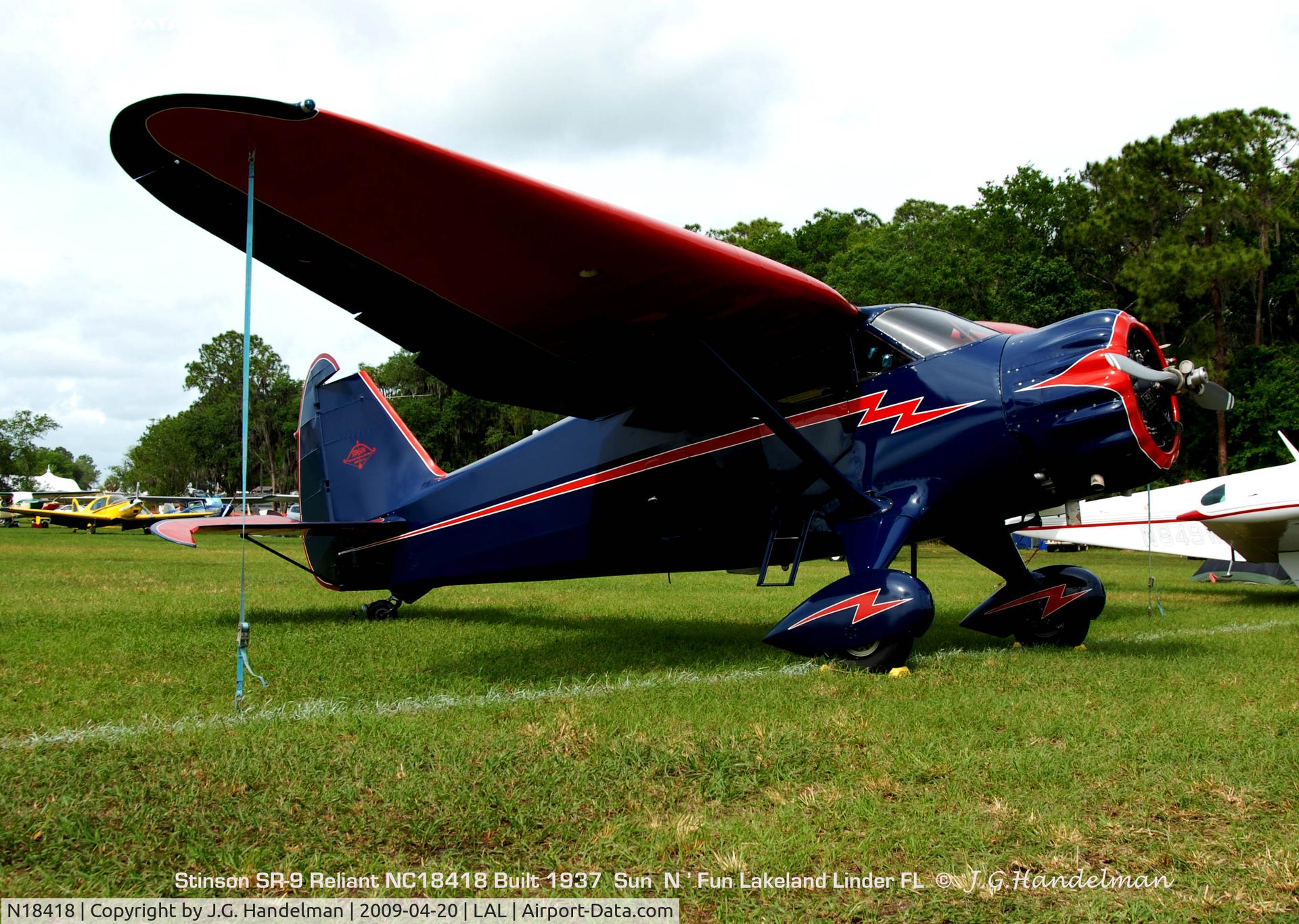 N18418, 1937 Stinson SR-9 Reliant C/N 5320, at  Sun N' Fun 2009
