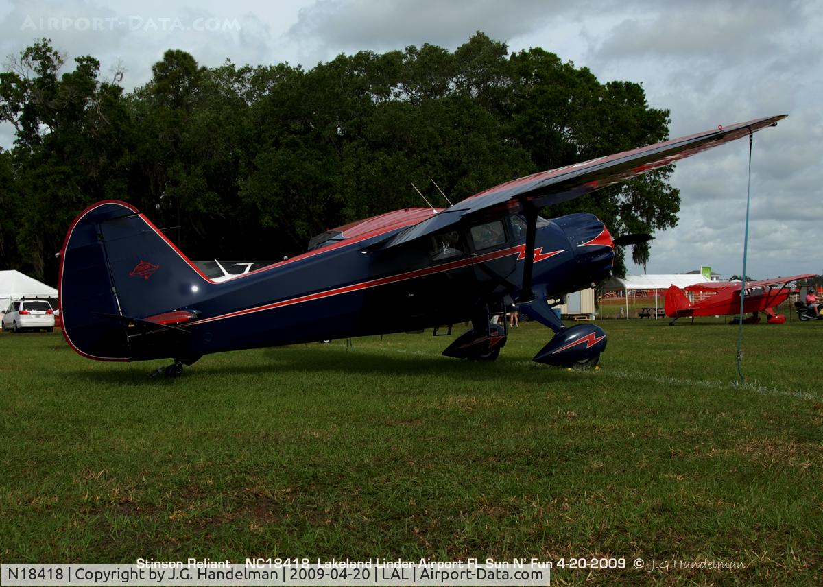 N18418, 1937 Stinson SR-9 Reliant C/N 5320, at  Sun N' Fun 2009