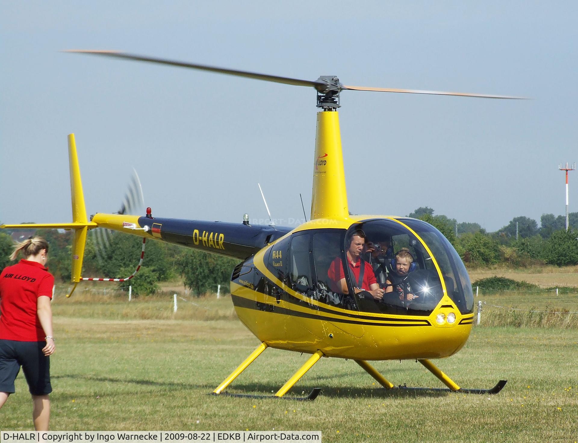 D-HALR, 2008 Robinson R44 Raven II C/N 12468, Robinson R44 Raven II of Air Lloyd at the Bonn-Hangelar centennial jubilee airshow