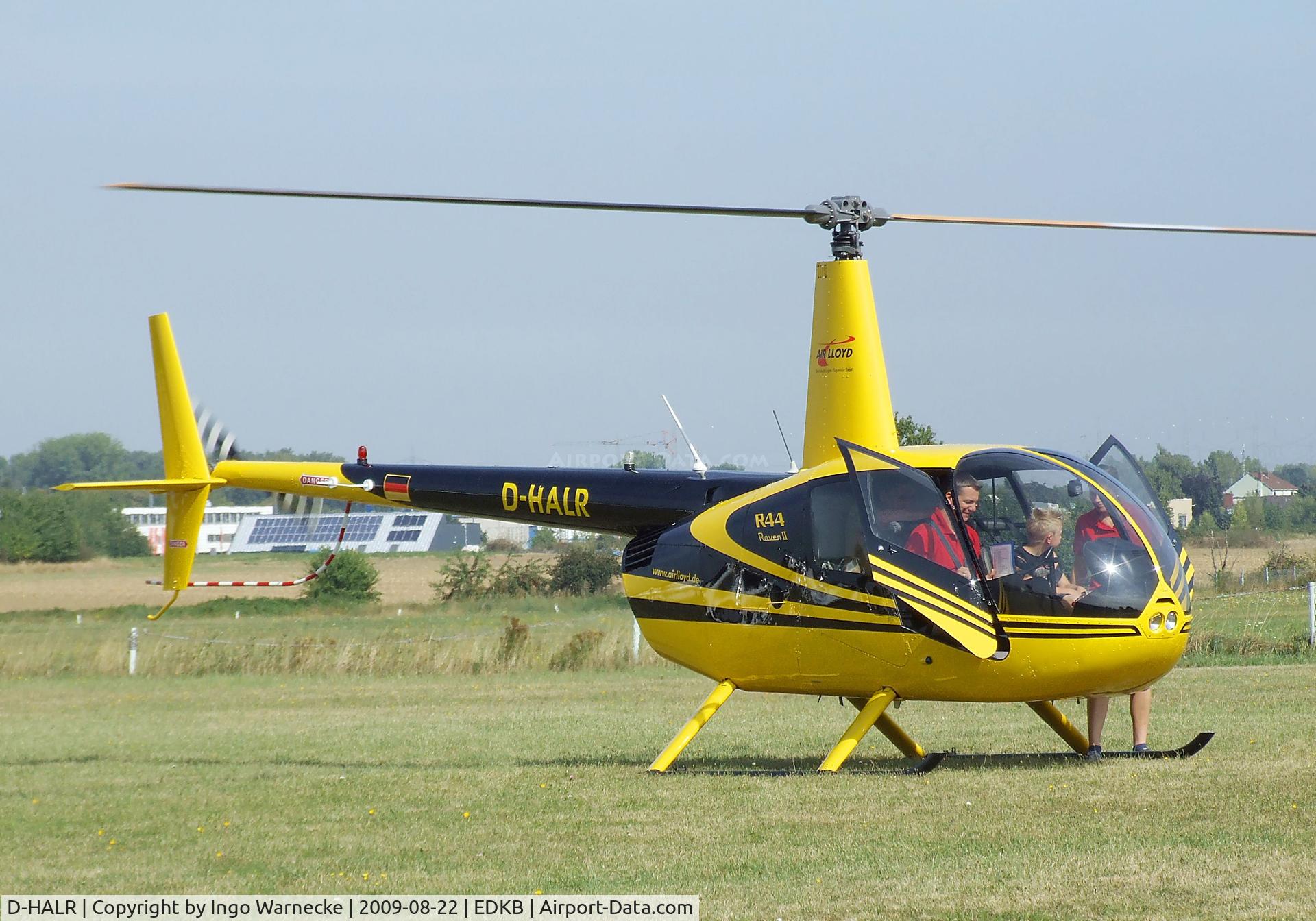 D-HALR, 2008 Robinson R44 Raven II C/N 12468, Robinson R44 Raven II of Air Lloyd at the Bonn-Hangelar centennial jubilee airshow