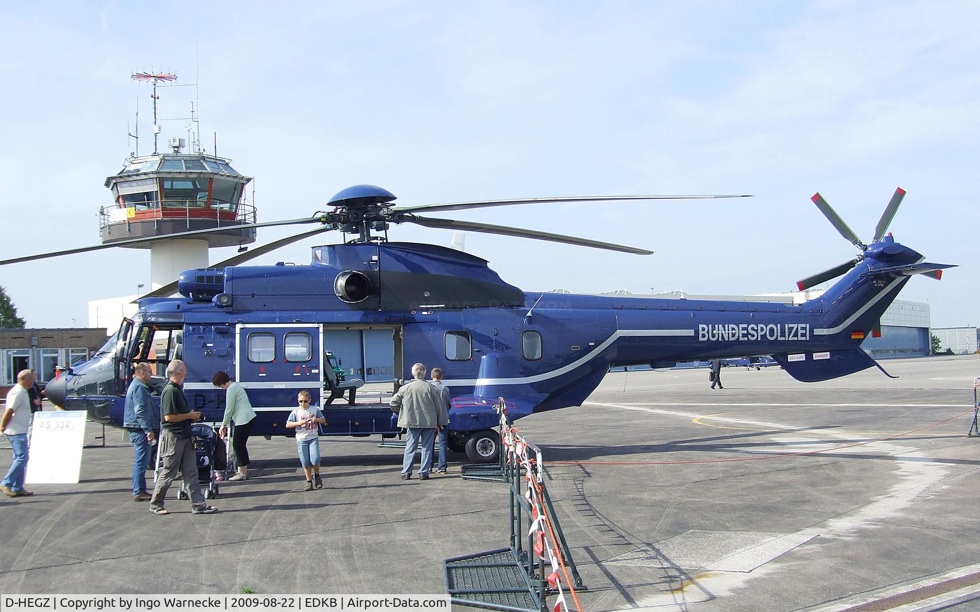 D-HEGZ, Aerospatiale AS-332L-1 Super Puma C/N 2706, Aerospatiale AS.332L1 Super Puma of the Bundespolizei (german federal police) at the Bonn-Hangelar centennial jubilee airshow