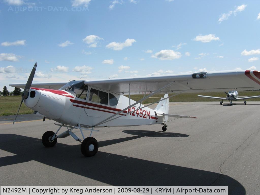 N2492M, 1947 Piper PA-12 Super Cruiser C/N 12-1699, At Camp Ripley, MN.