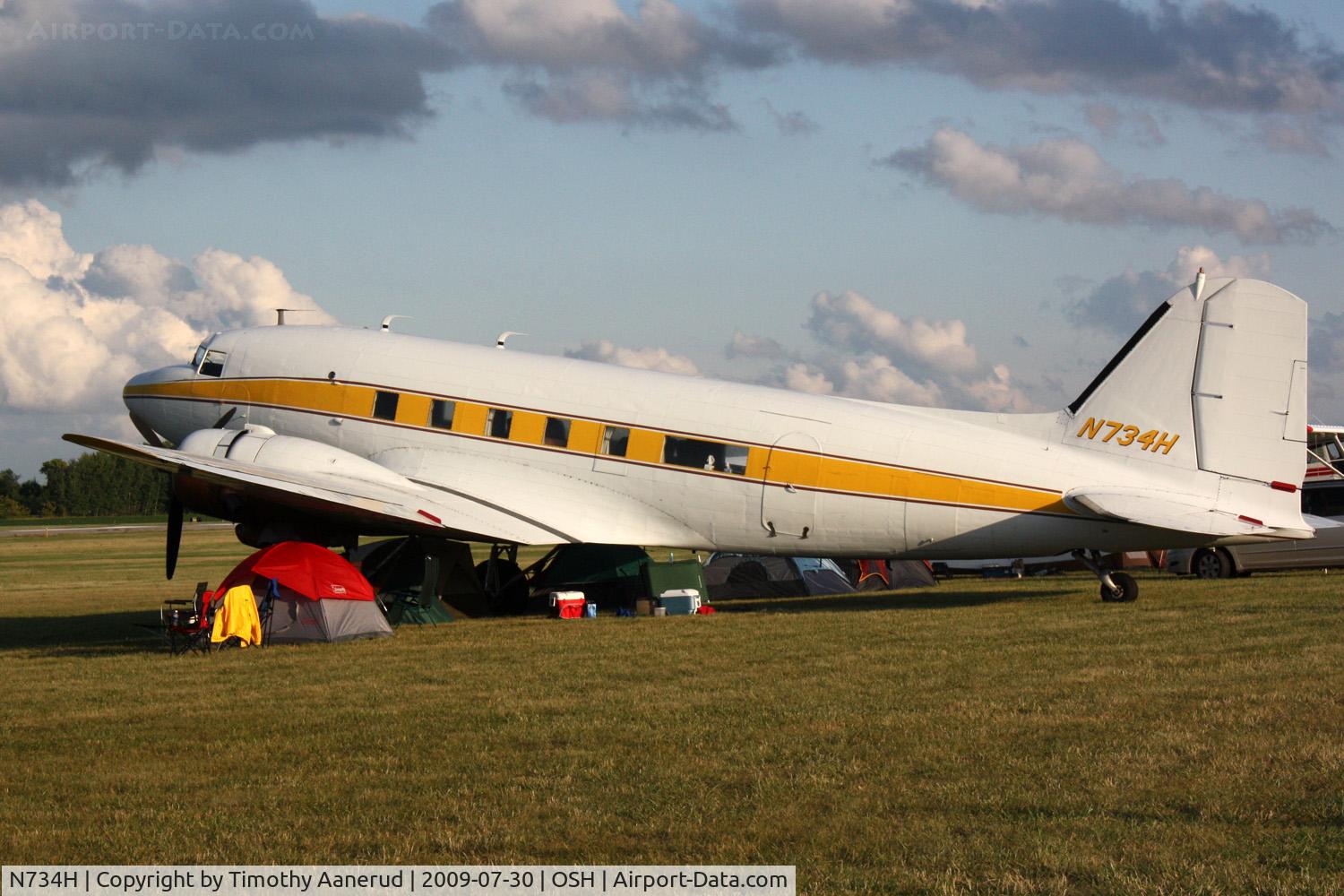 N734H, 1942 Douglas DC-3 (C-47-DL) C/N 4727, 1949 Douglas DC3, c/n: 4727
