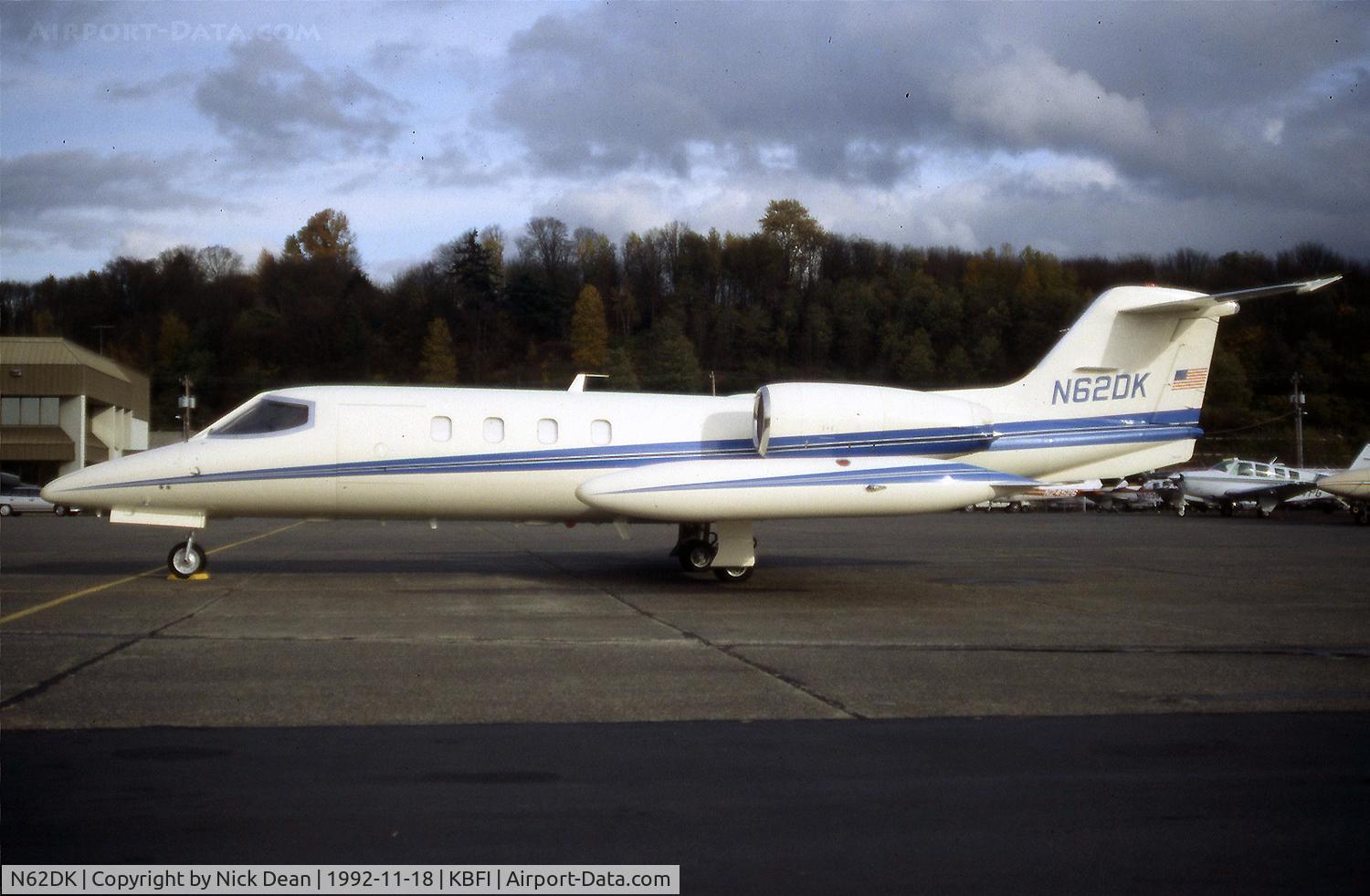 N62DK, Gates Learjet Corp. 35A C/N 231, KBFI