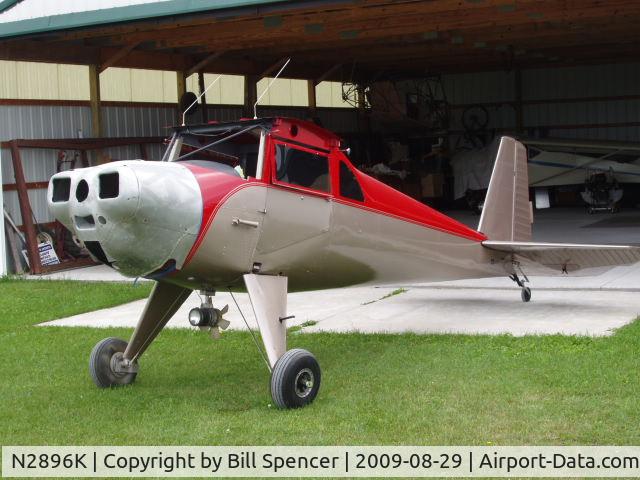 N2896K, 1947 Silvaire LUSCOMBE 8A C/N 5623, 8-28-2009 Fitting the cowling