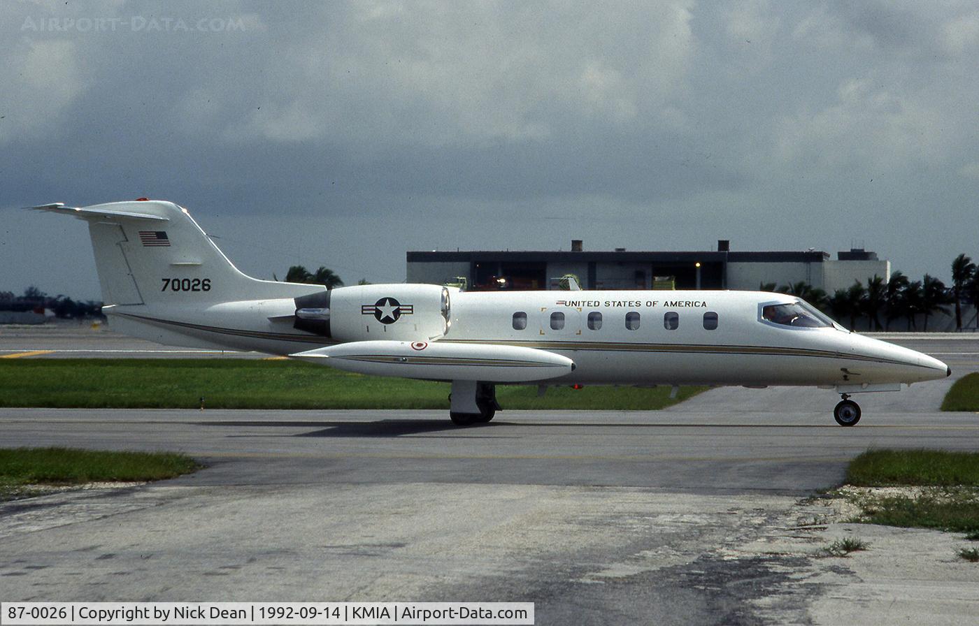 87-0026, 1980 Gates Learjet C-21A C/N 35A-280, KMIA