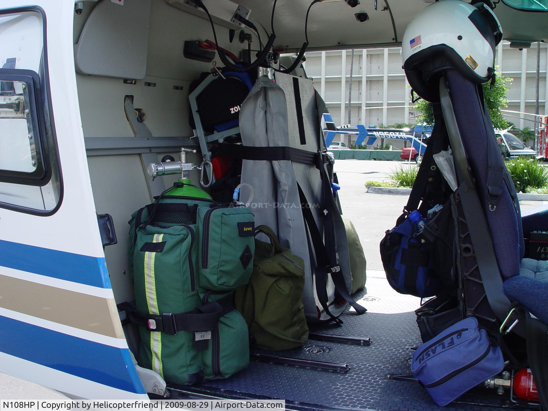 N108HP, 2002 Eurocopter AS-350B-3 Ecureuil Ecureuil C/N 3635, Rear area emergency equipment