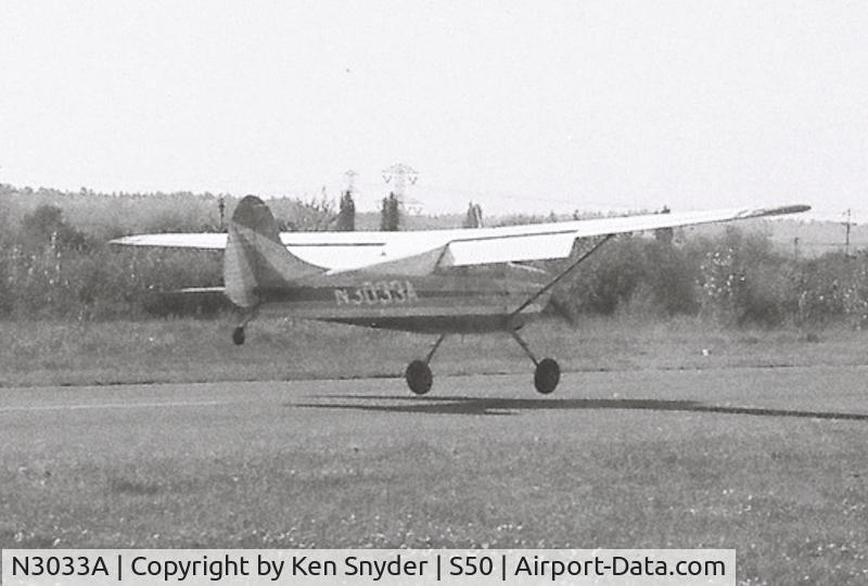 N3033A, Cessna 170B C/N 25677, Cessna 170B N3033A landing on RWY 34 at Auburn, WA, 1980