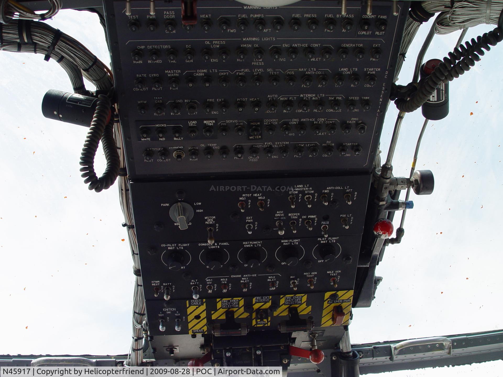 N45917, 1965 Sikorsky S61V-1 C/N 61271, Overhead of cockpit area of 