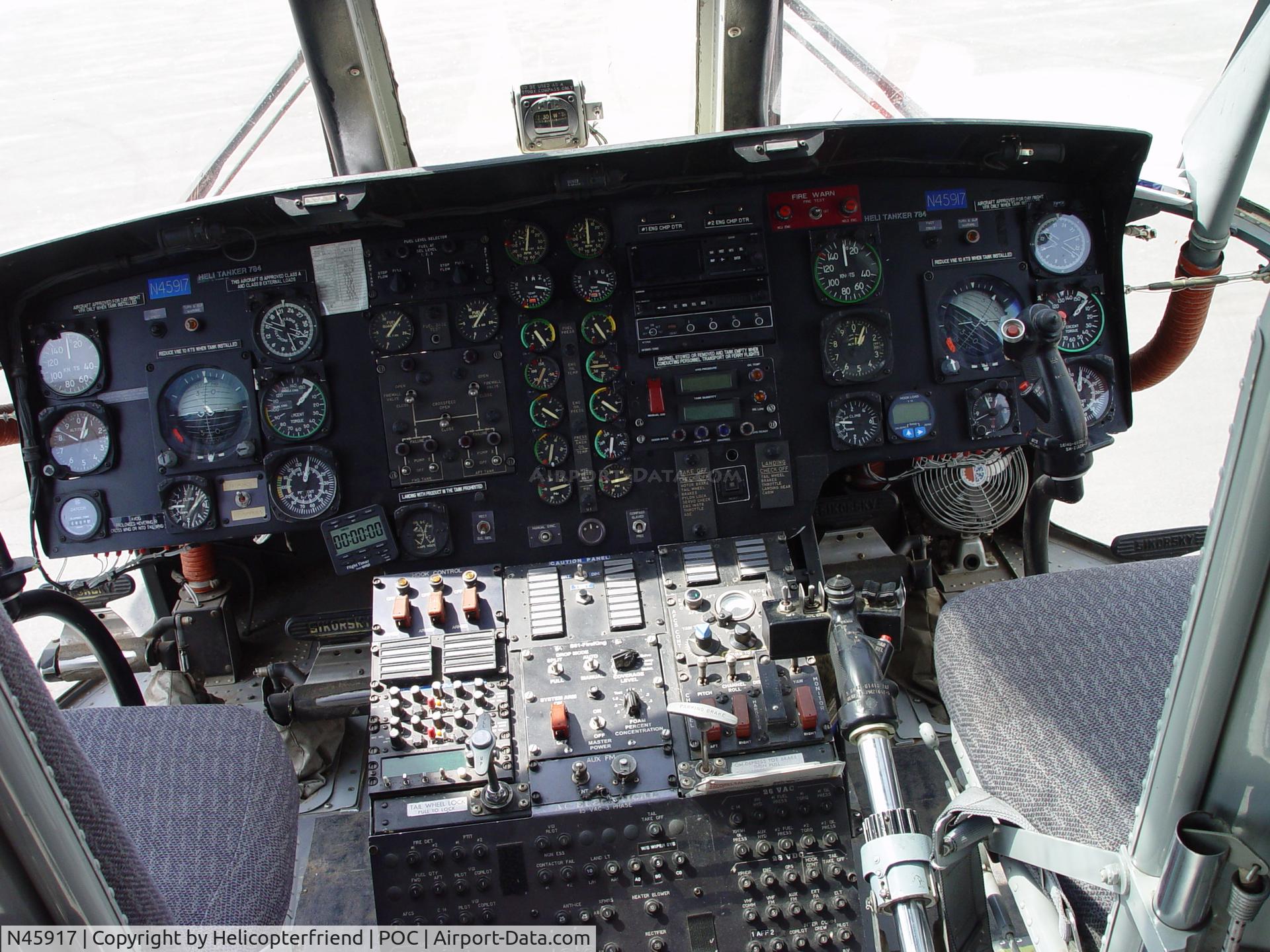 N45917, 1965 Sikorsky S61V-1 C/N 61271, Cockpit area of 