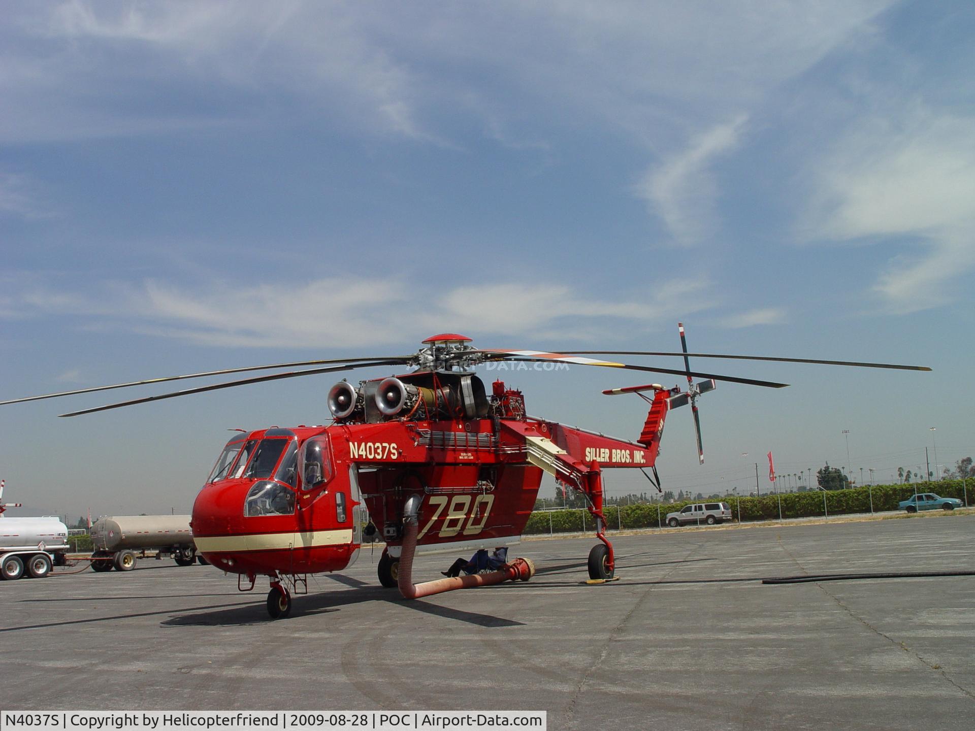N4037S, 1975 Sikorsky S-64E C/N 64101, Awaiting assignment for Morris Fire or Station Fire