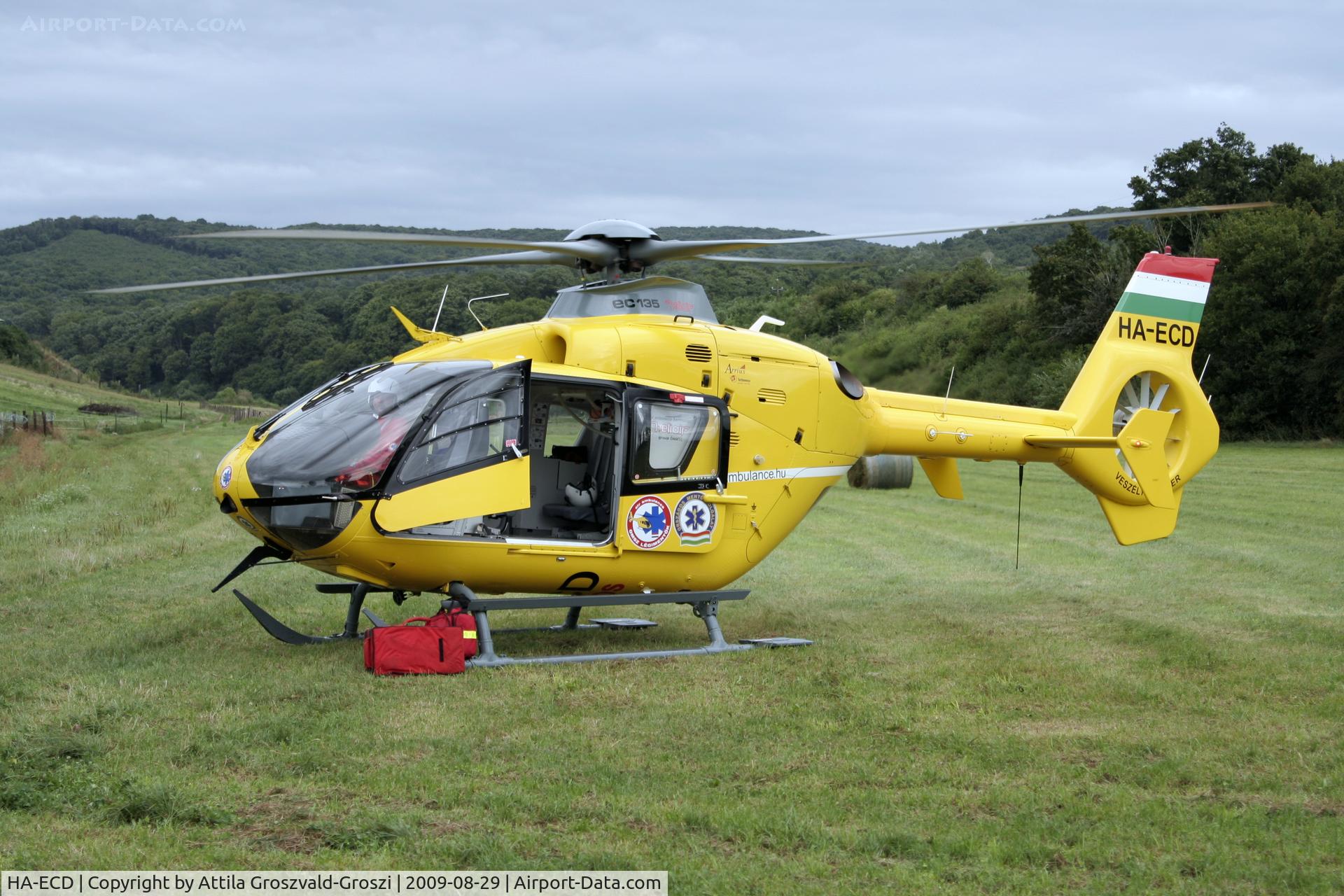 HA-ECD, 2004 Eurocopter EC-135T-2 C/N 0325, Szentgál is a parish on his football ground.
