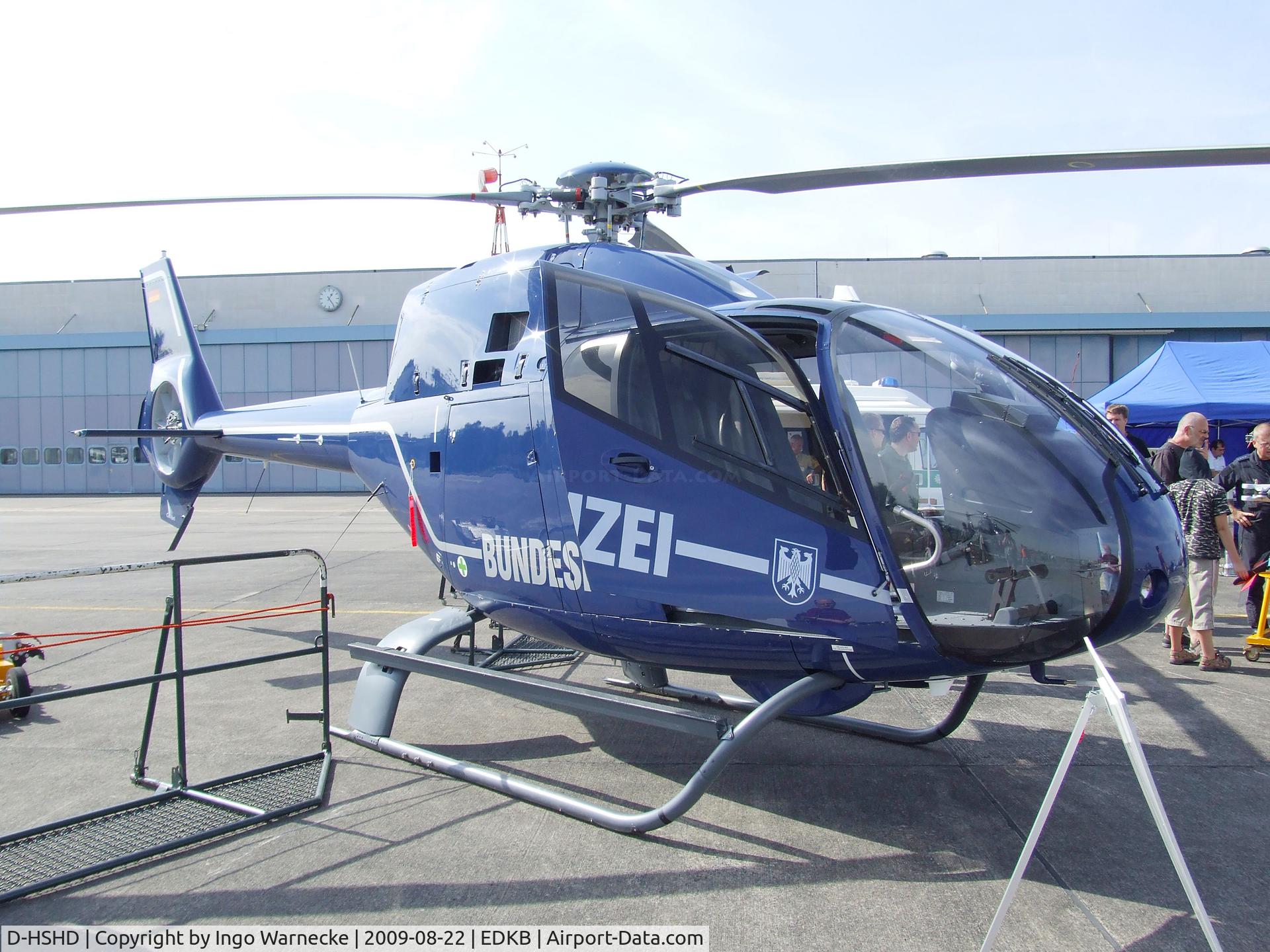 D-HSHD, 2008 Eurocopter EC-120B Colibri C/N 1527, Eurocopter EC120B Colibri of the Bundespolizei (german federal police) at the Bonn-Hangelar centennial jubilee airshow