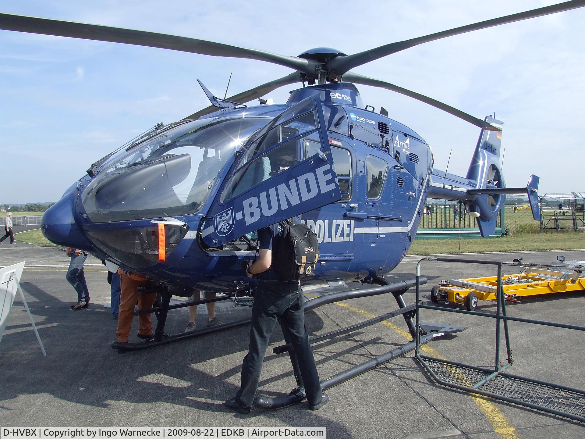 D-HVBX, 2004 Eurocopter EC-135T-2 C/N 0349, Eurocopter EC135T2 of the Bundespolizei (german federal police) at the Bonn-Hangelar centennial jubilee airshow
