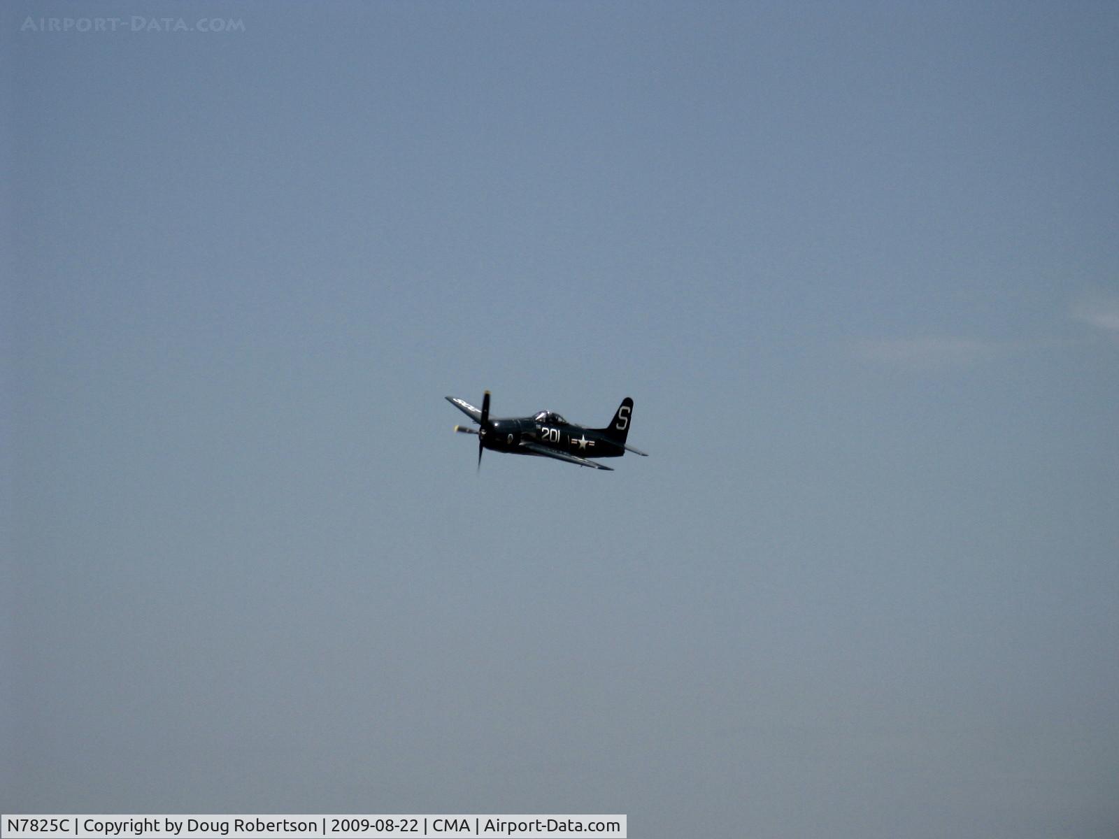 N7825C, 1948 Grumman F8F-2 (G58) Bearcat C/N D.1227, 1949 Grumman F8F-2 BEARCAT, high speed pass over Runway 26