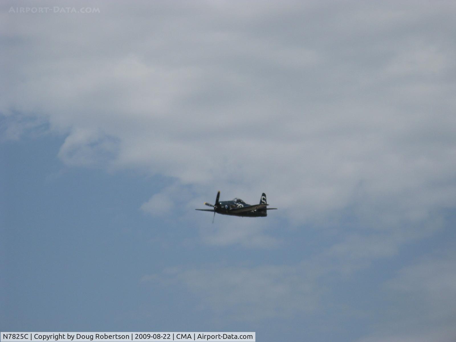 N7825C, 1948 Grumman F8F-2 (G58) Bearcat C/N D.1227, 1949 Grumman F8F-2 BEARCAT, high speed pass over Runway 26