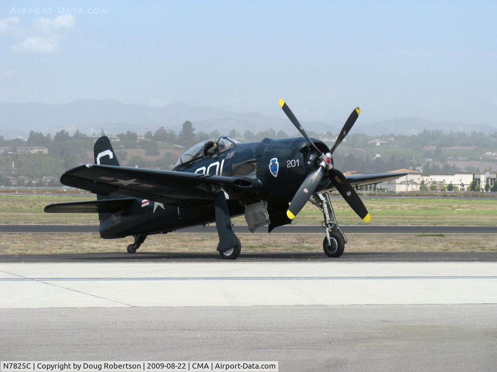 N7825C, 1948 Grumman F8F-2 (G58) Bearcat C/N D.1227, 1949 Grumman F8F-2 BEARCAT, P&W R-2800-34W Double Wasp 2,100 Hp, taxi
